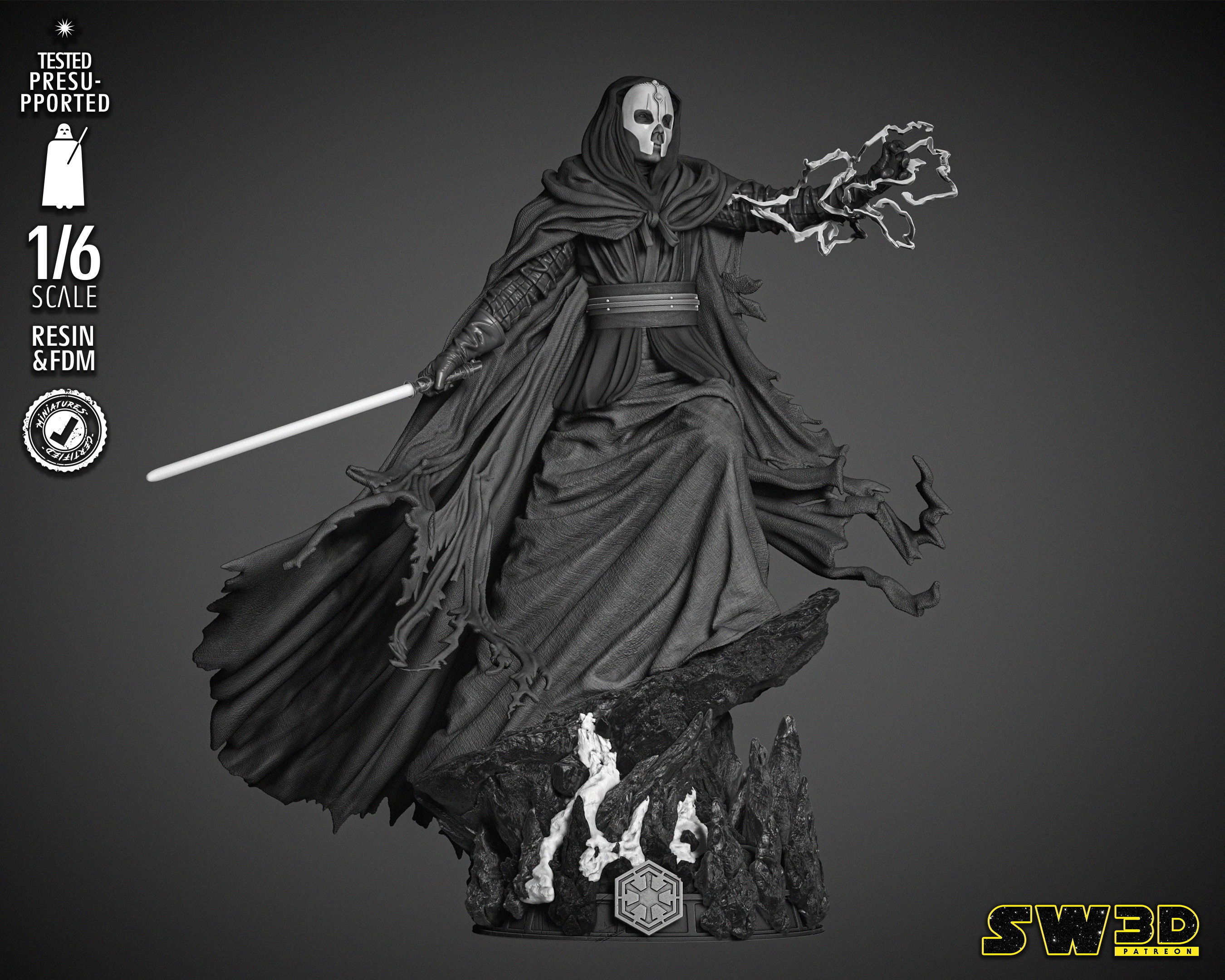 STAR WARS Darth Nihlus Sculpture 3D print model_6