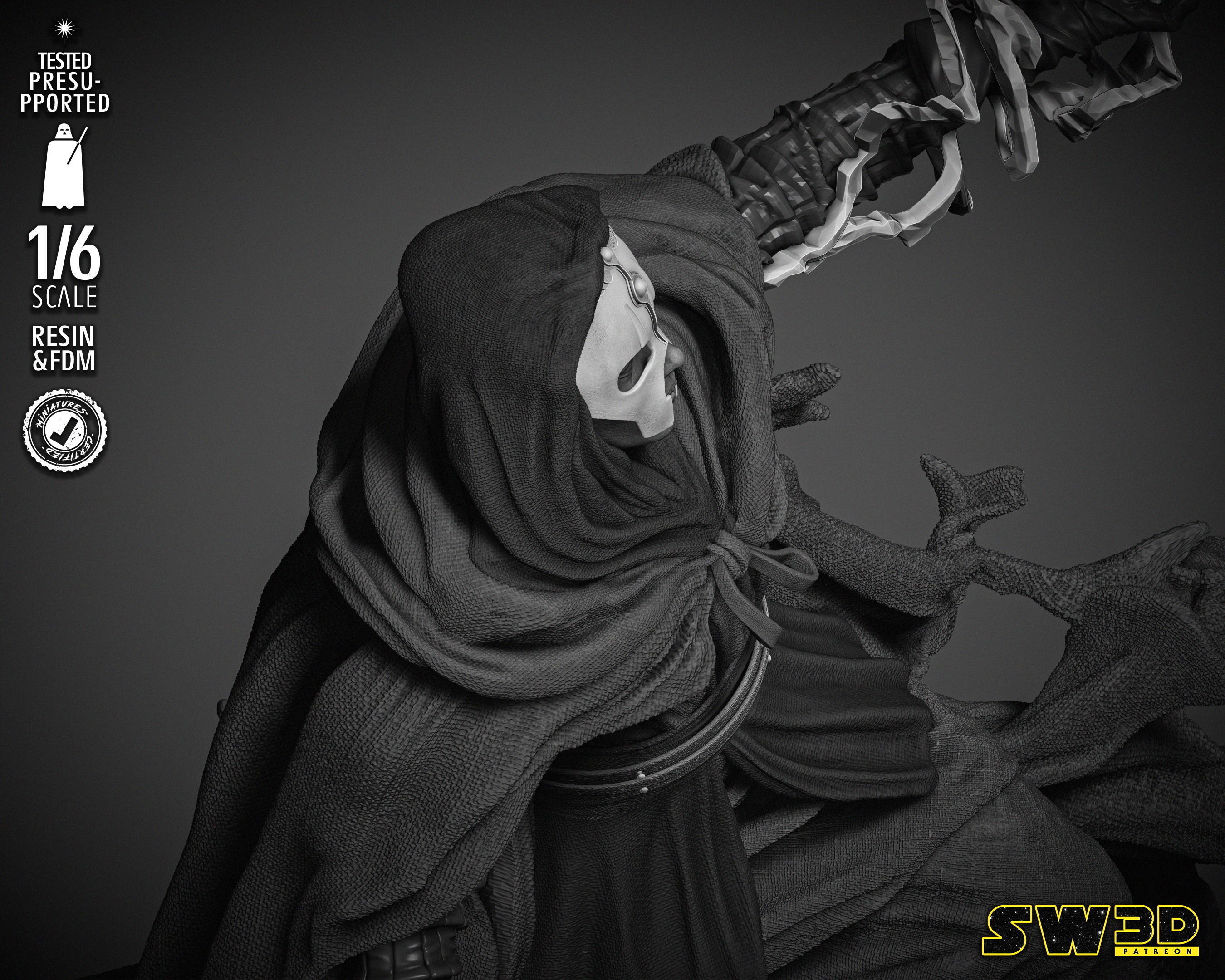 STAR WARS Darth Nihlus Sculpture 3D print model_27