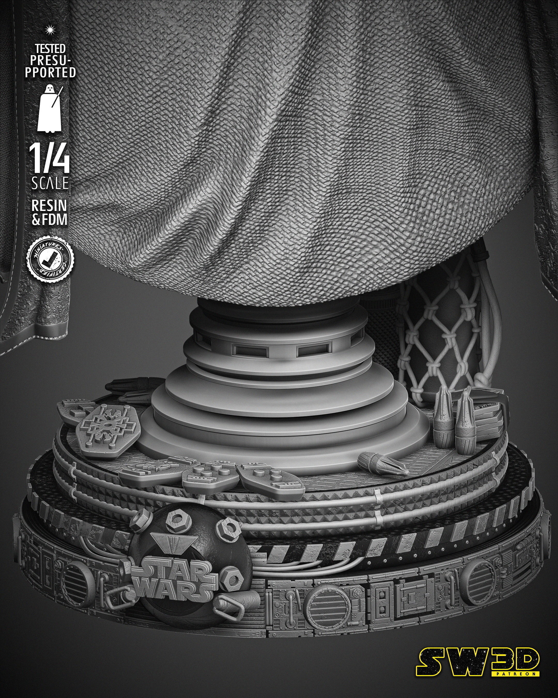 STAR WARS Lando Bust 3D print model_40