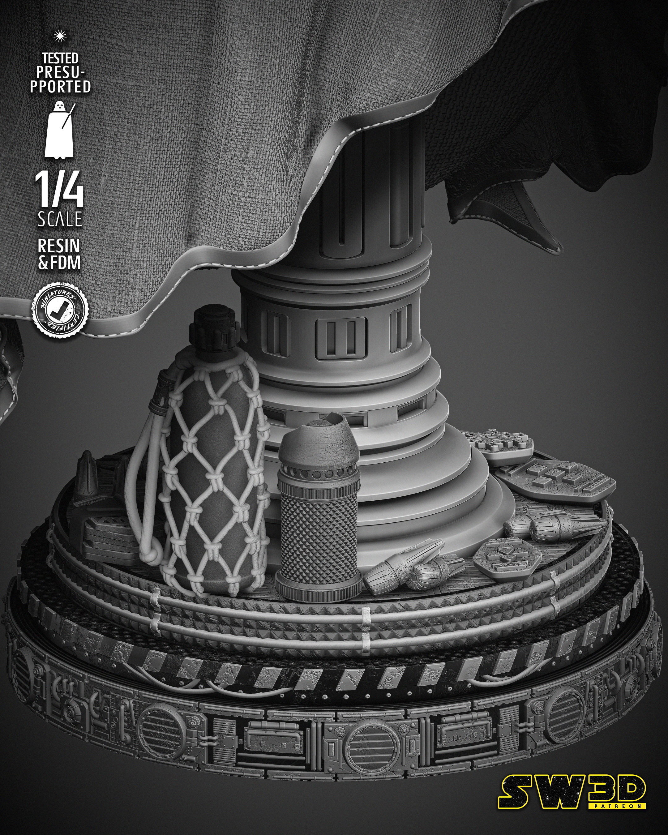 STAR WARS Lando Bust 3D print model_33