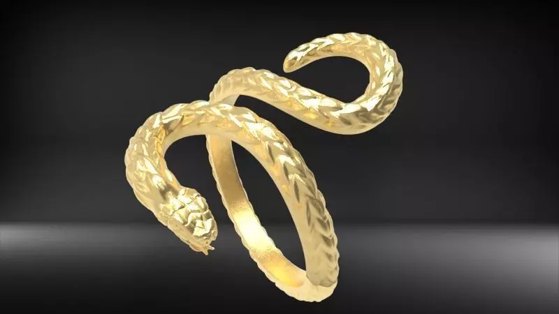 Snake ring Eternity Stacking Luxury Snake jewelry Gift for her 3D print model