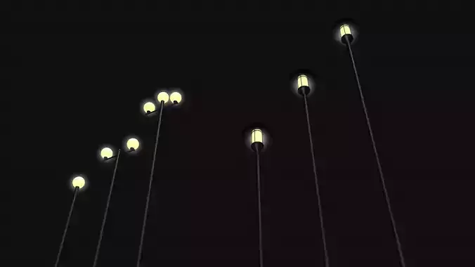 Street lights 3D model