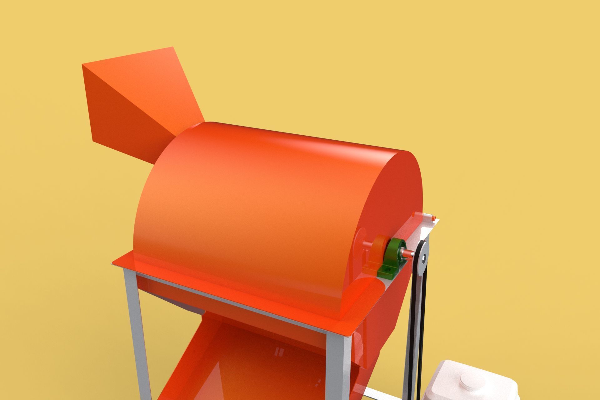 RUBBISH SHREDDER CRUSHER MACHINE WASTE GARBAGE CUTTING COMPOSTER 3D model_17