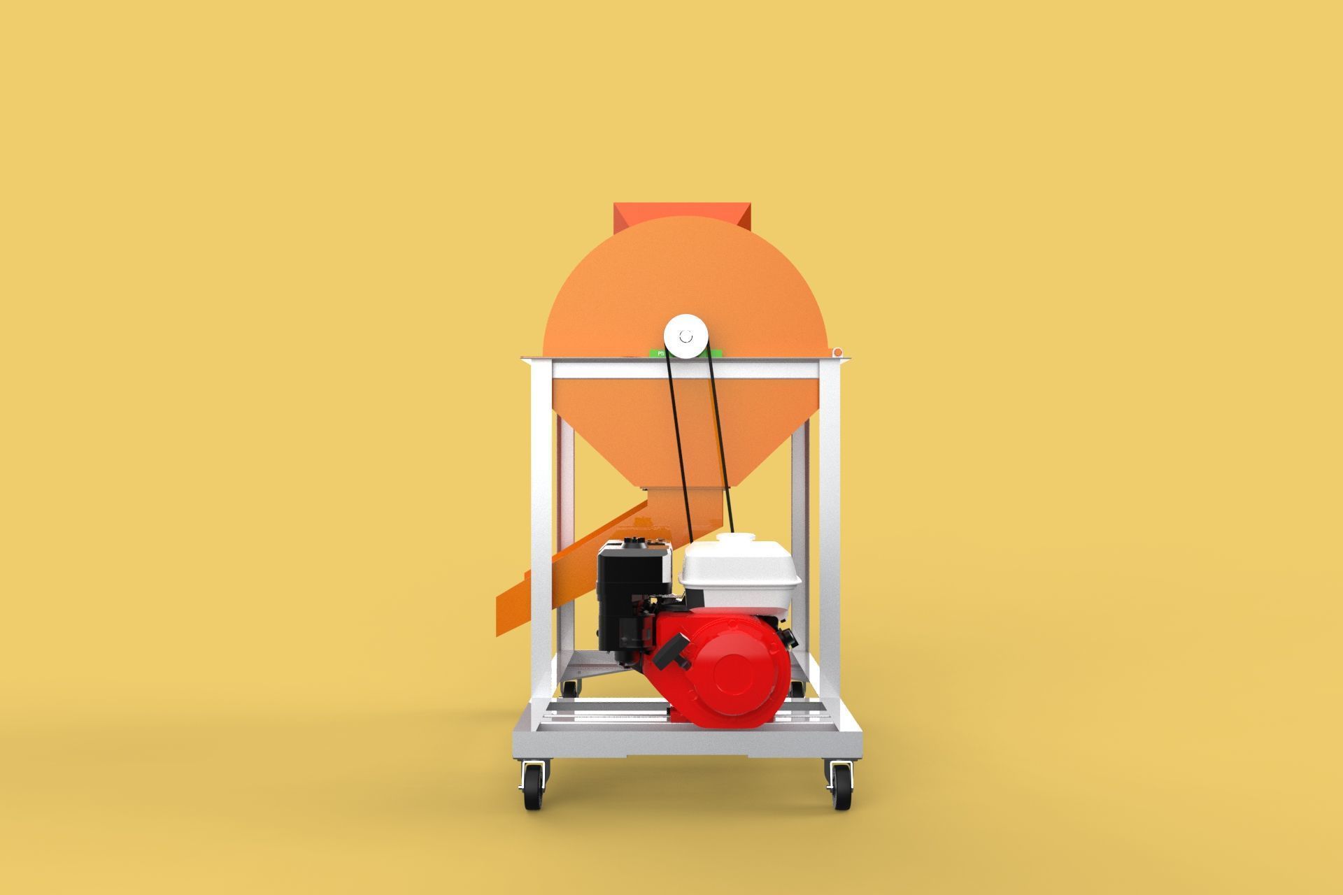 RUBBISH SHREDDER CRUSHER MACHINE WASTE GARBAGE CUTTING COMPOSTER 3D model_24