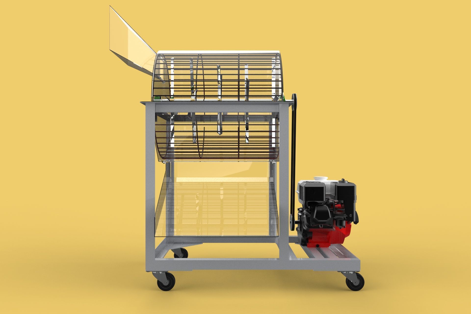 RUBBISH SHREDDER CRUSHER MACHINE WASTE GARBAGE CUTTING COMPOSTER 3D model_19
