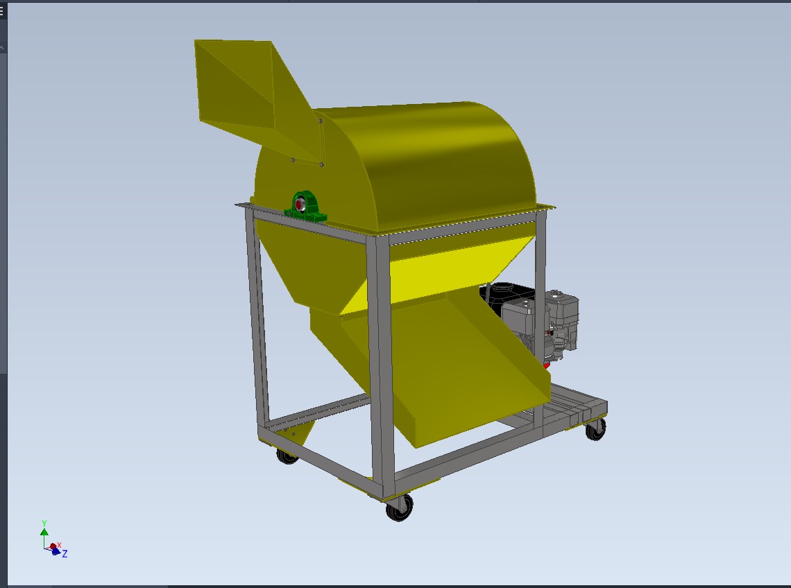 RUBBISH SHREDDER CRUSHER MACHINE WASTE GARBAGE CUTTING COMPOSTER 3D model_28