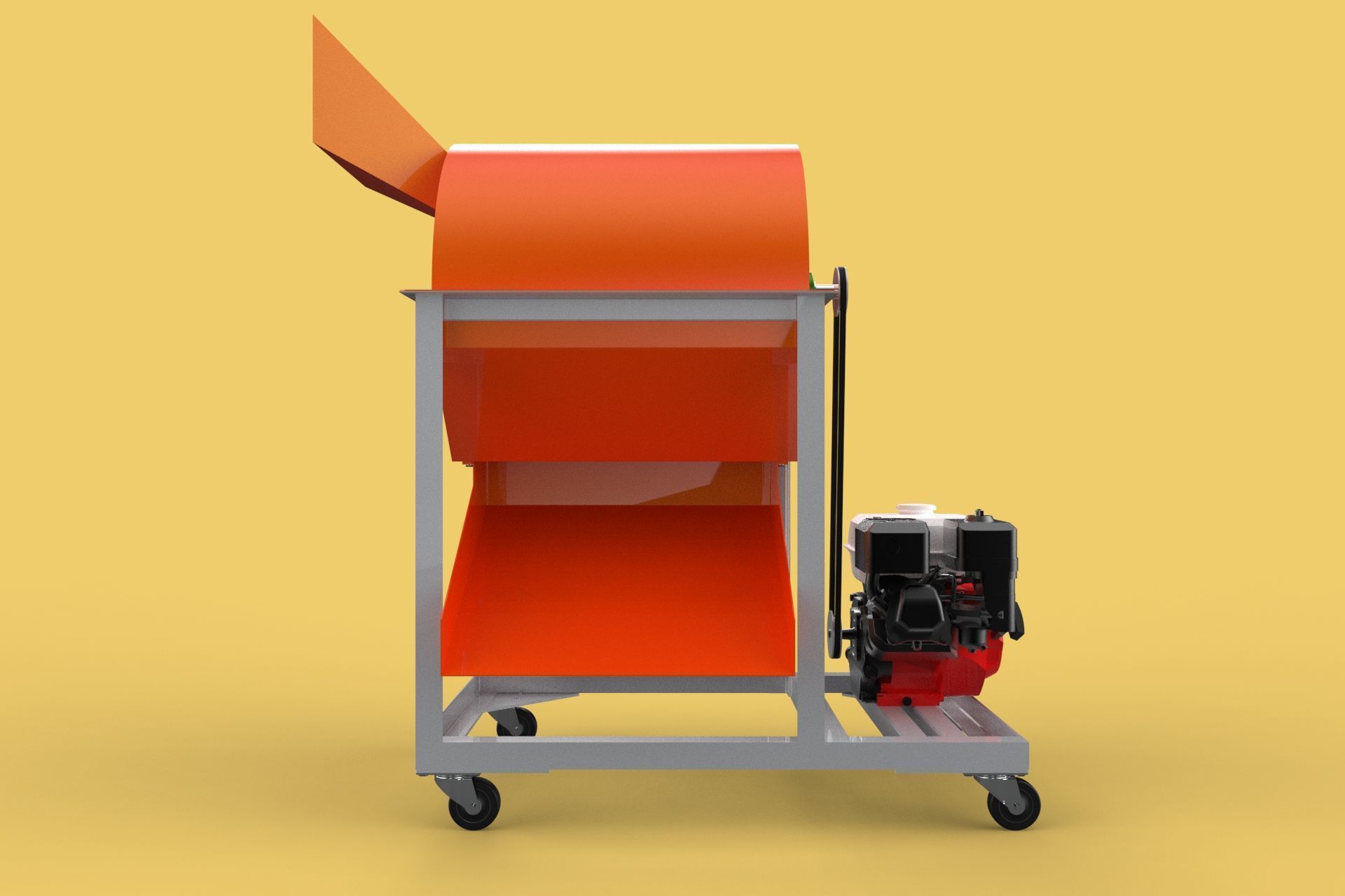 RUBBISH SHREDDER CRUSHER MACHINE WASTE GARBAGE CUTTING COMPOSTER 3D model_18