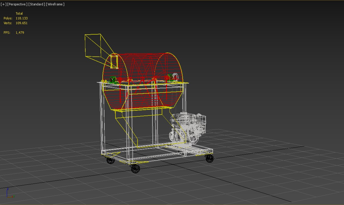 RUBBISH SHREDDER CRUSHER MACHINE WASTE GARBAGE CUTTING COMPOSTER 3D model_26