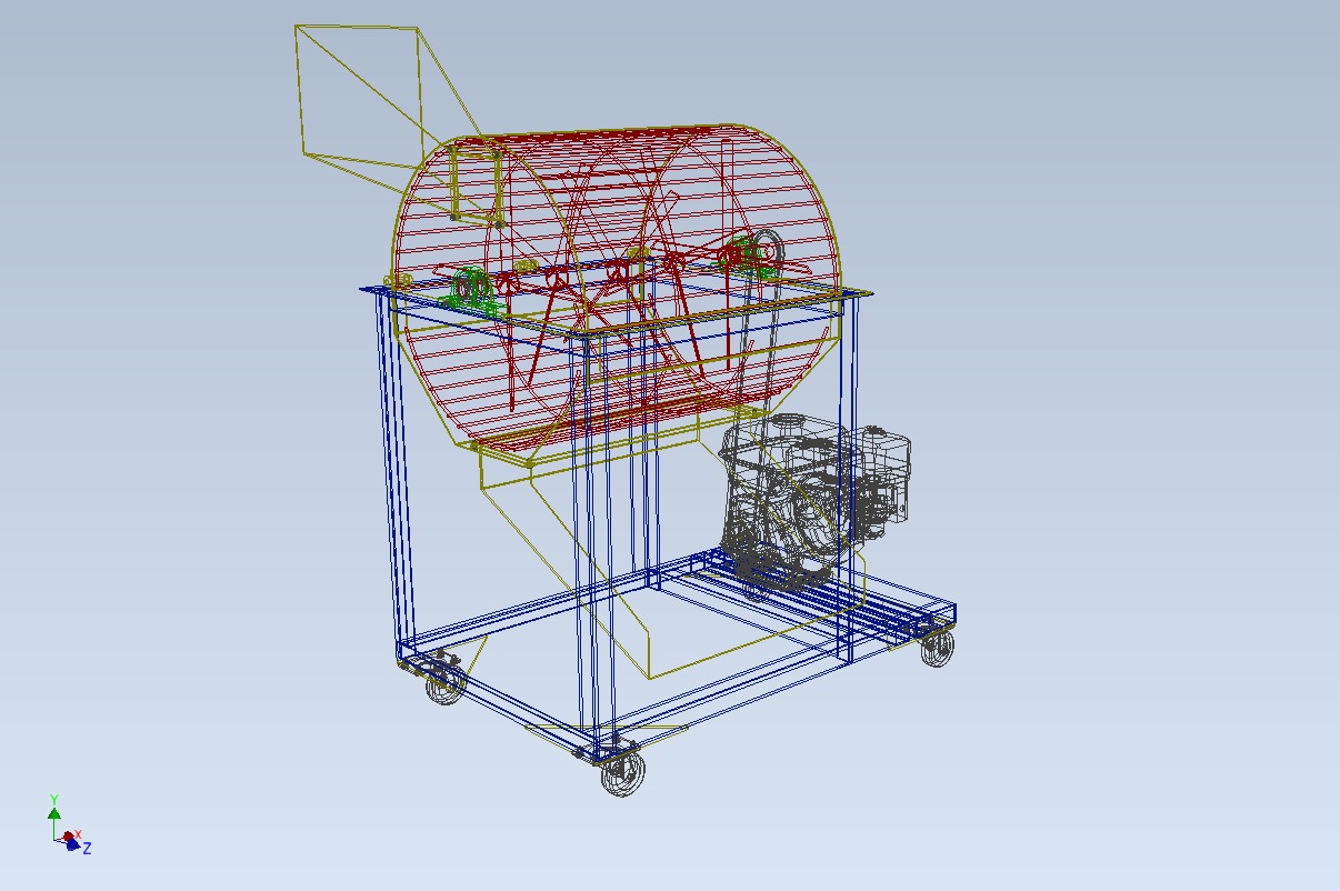 RUBBISH SHREDDER CRUSHER MACHINE WASTE GARBAGE CUTTING COMPOSTER 3D model_27