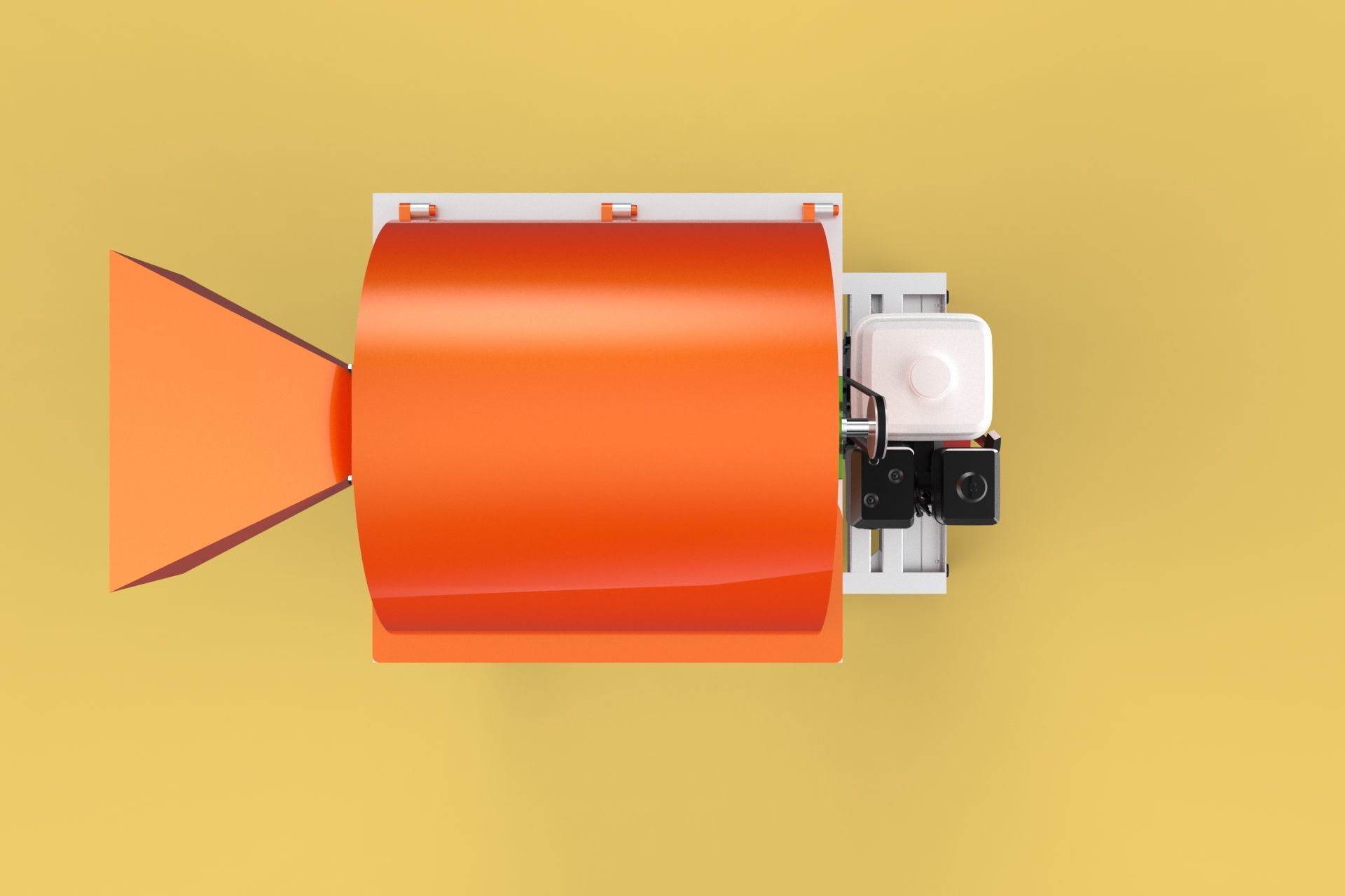 RUBBISH SHREDDER CRUSHER MACHINE WASTE GARBAGE CUTTING COMPOSTER 3D model_4