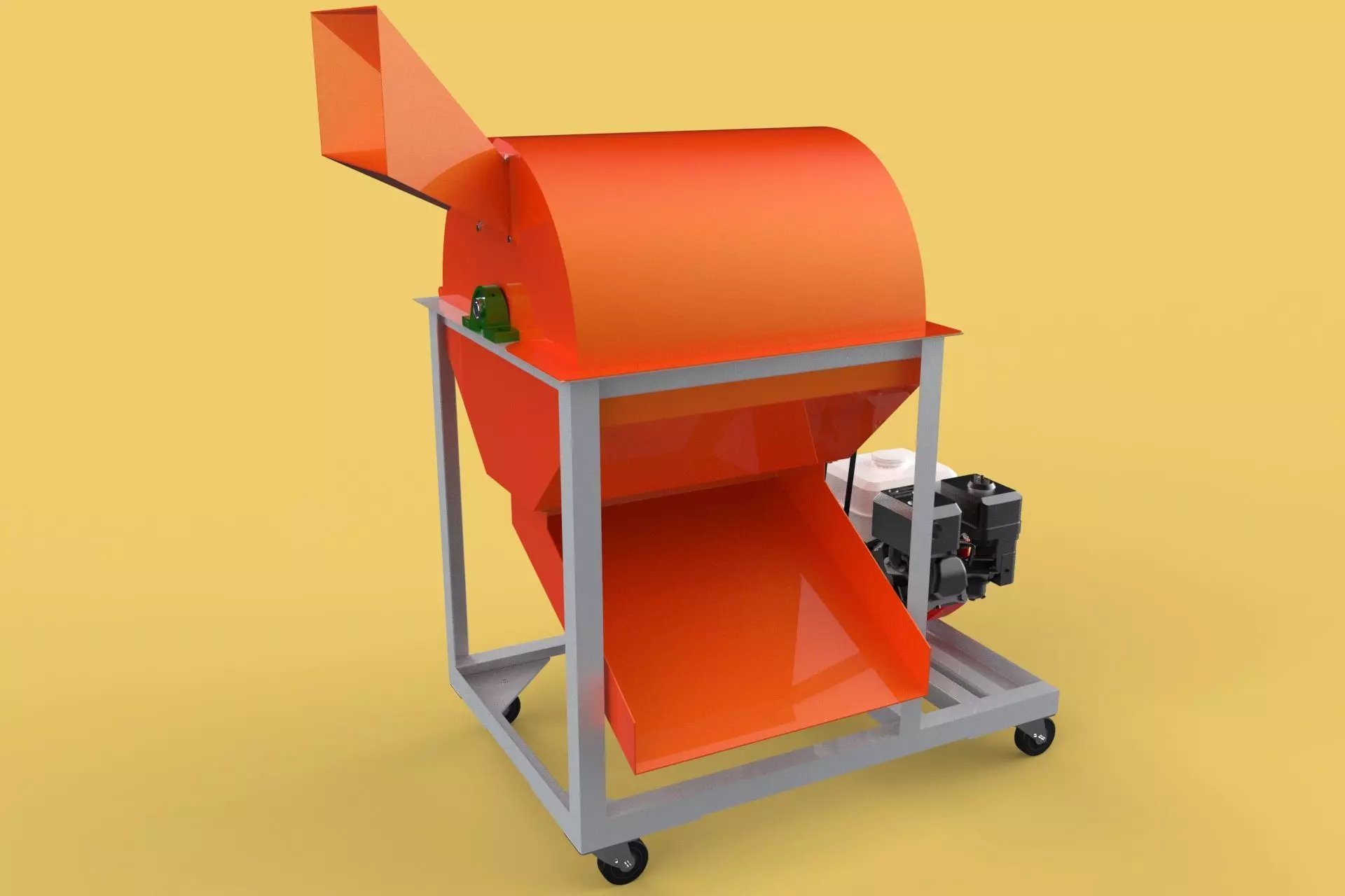 RUBBISH SHREDDER CRUSHER MACHINE WASTE GARBAGE CUTTING COMPOSTER 3D model_0