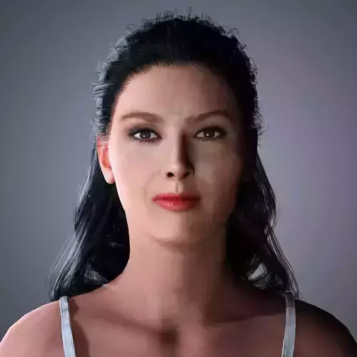 Salma Hayek Character Low-poly 3D model