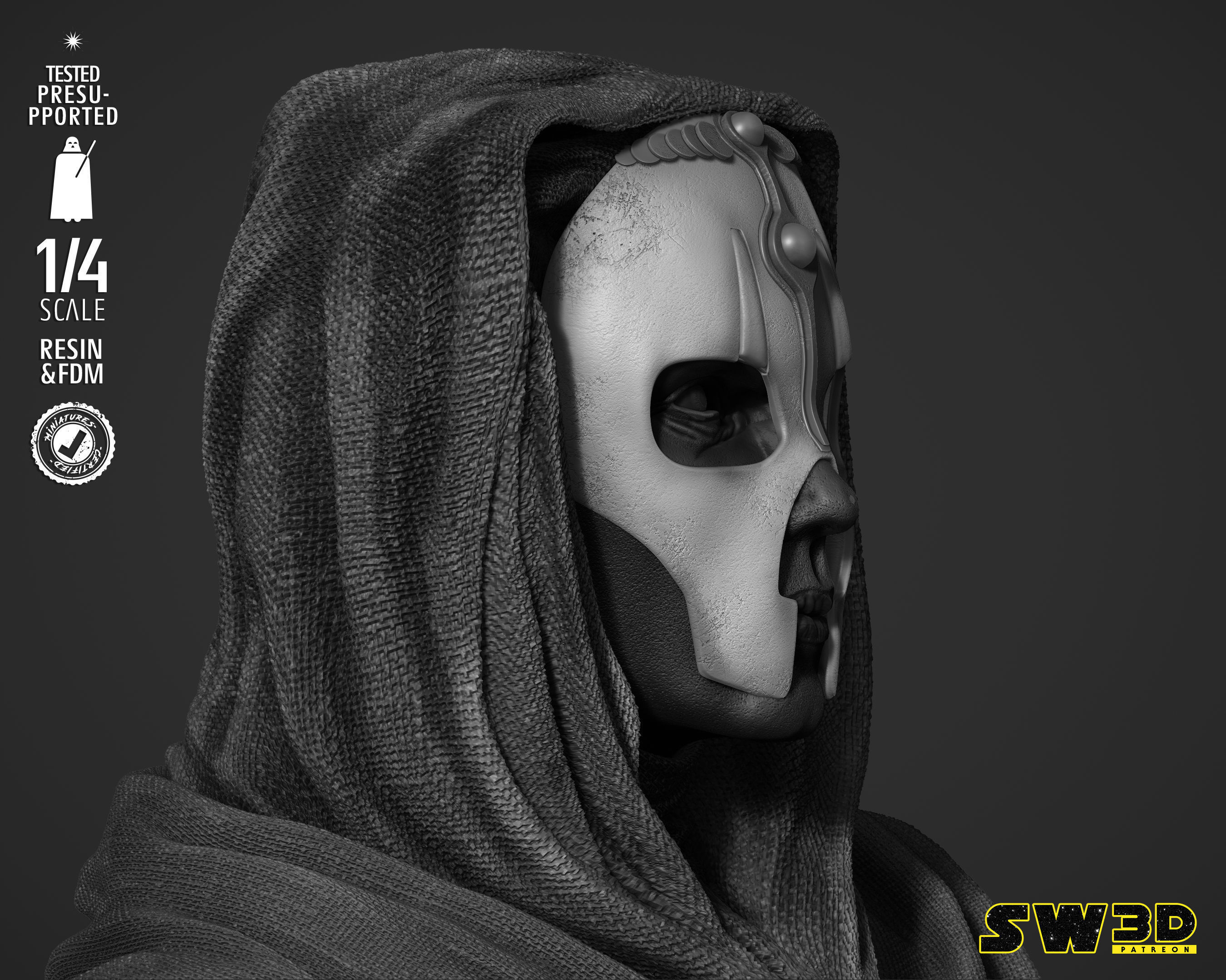 STAR WARS Darth Nihlus Bust 3D print model_13