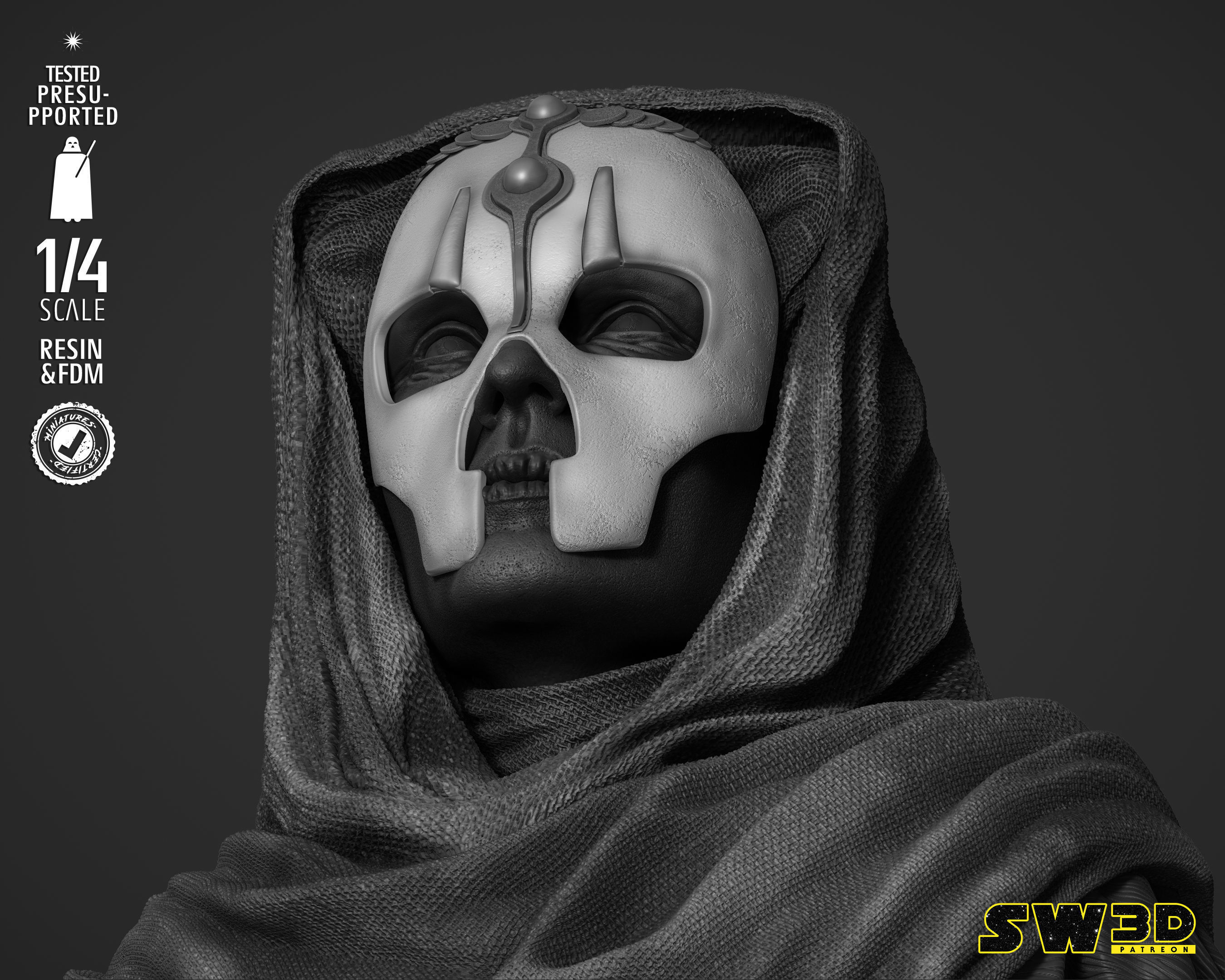 STAR WARS Darth Nihlus Bust 3D print model_36