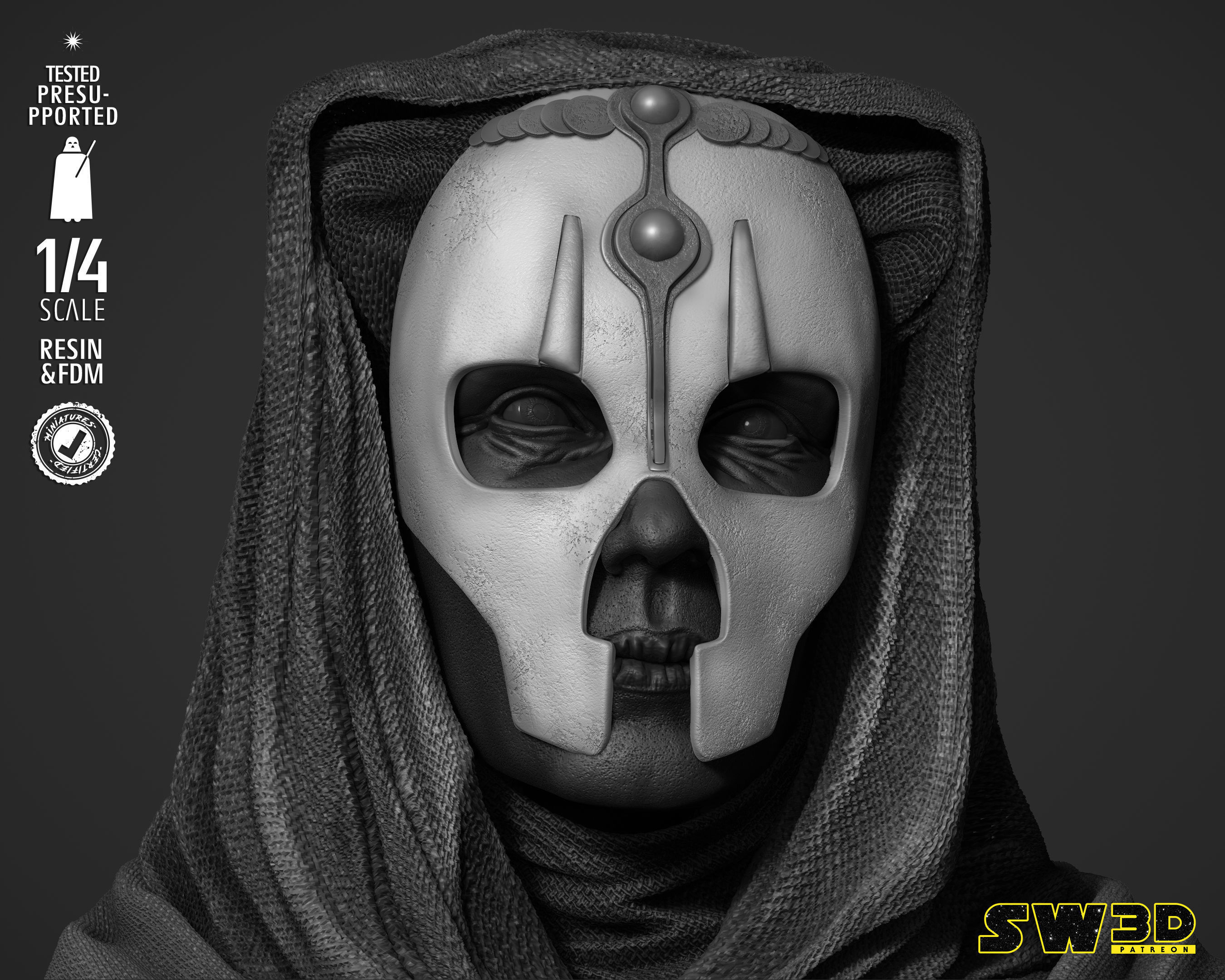 STAR WARS Darth Nihlus Bust 3D print model_20