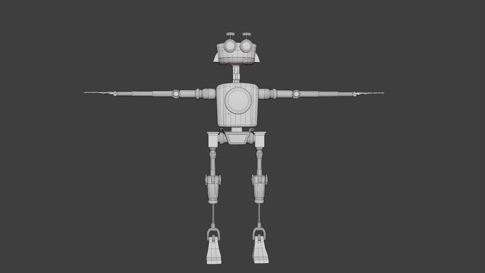 Robot Humanoid-A1 rigged 3D model_2