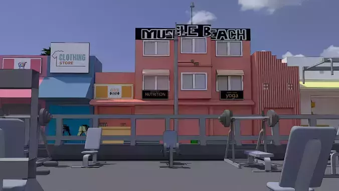 Muscle Beach Venice California  3D model