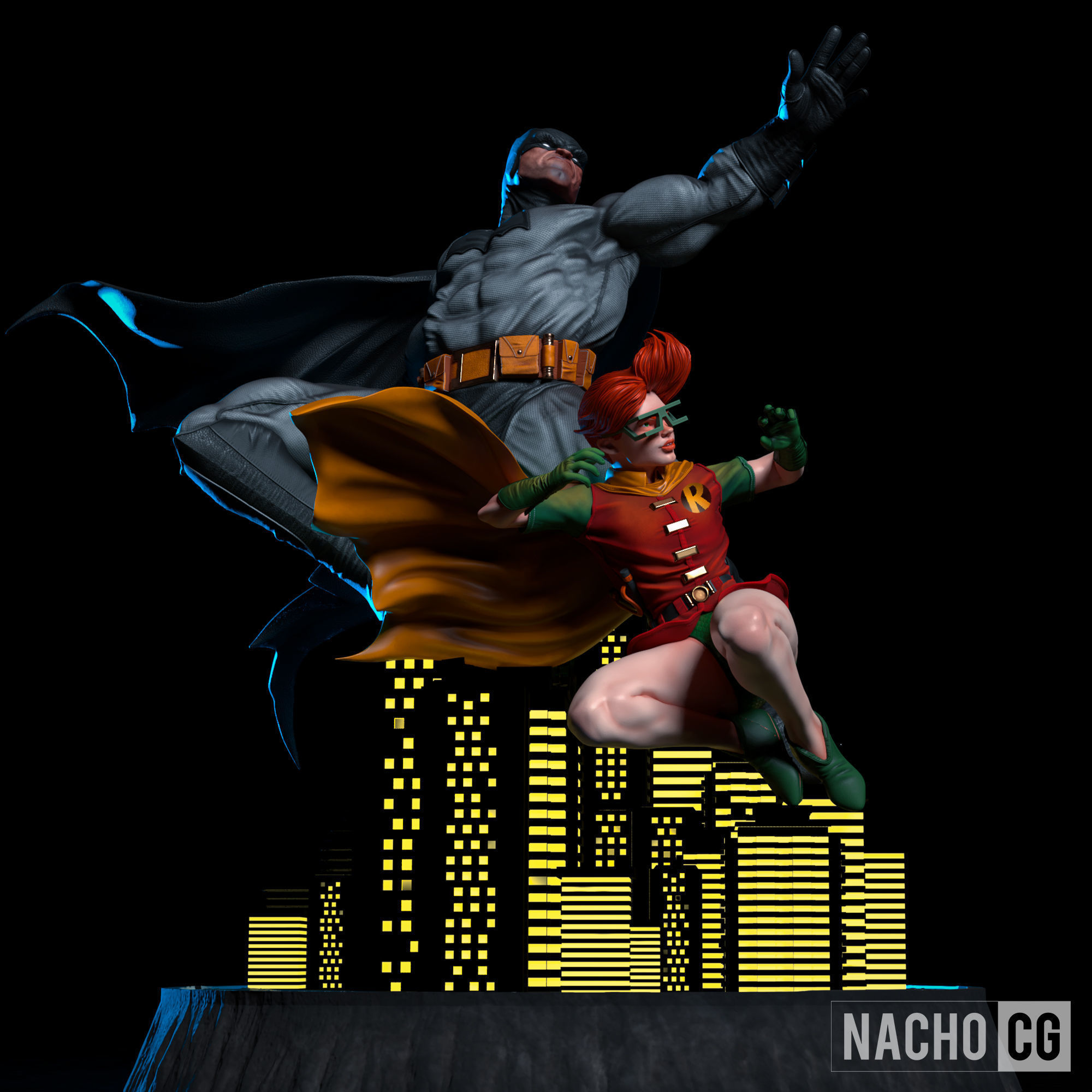 Fan art - Dark Knight Returns - FULL Diorama 3D print model_6