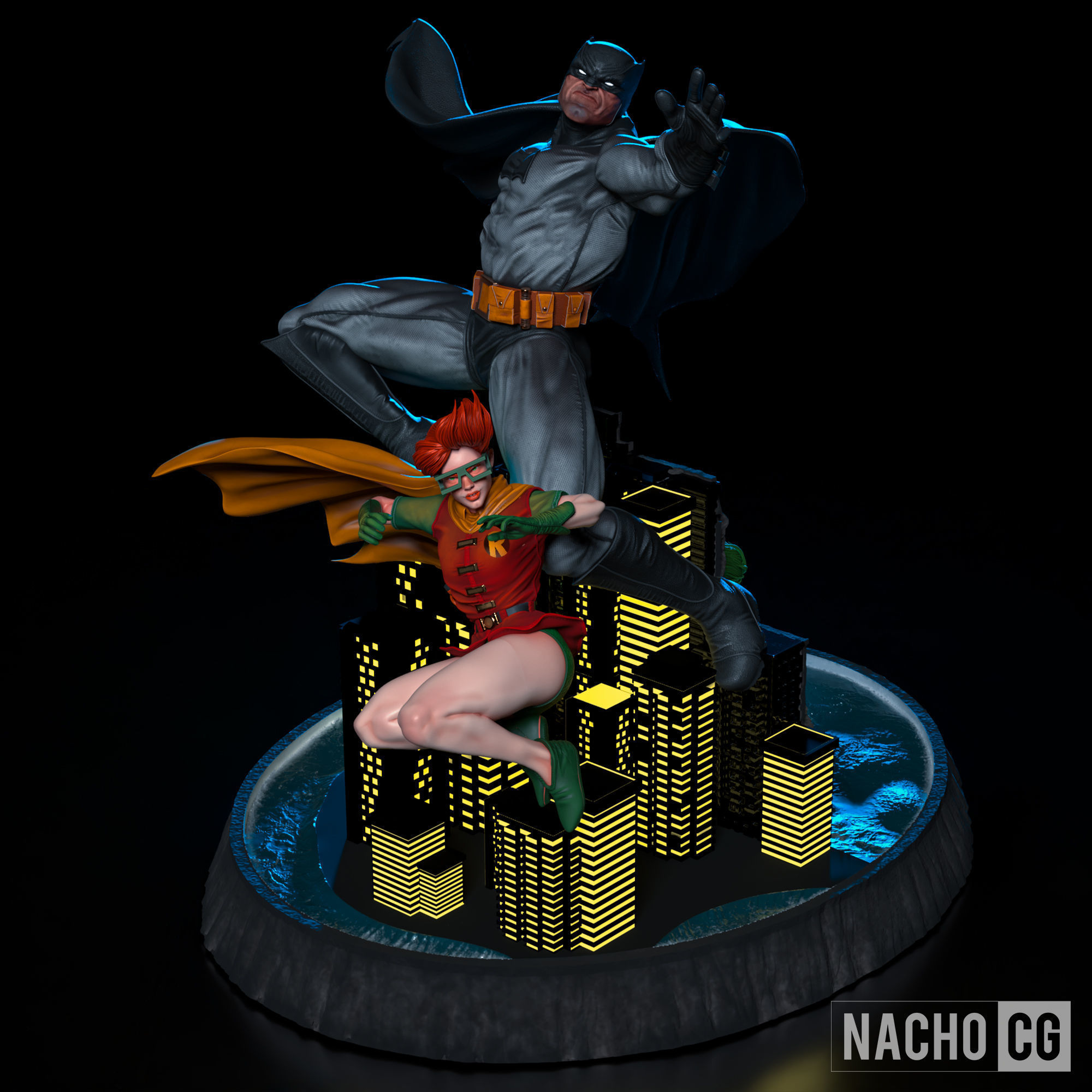 Fan art - Dark Knight Returns - FULL Diorama 3D print model_2