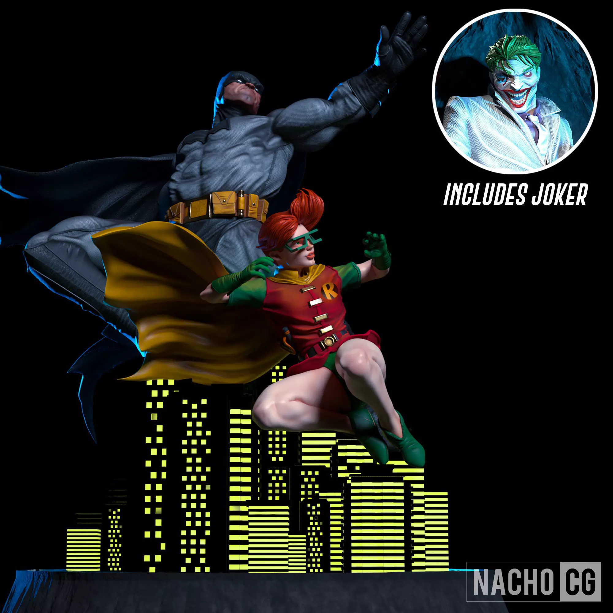 Fan art - Dark Knight Returns - FULL Diorama 3D print model_0