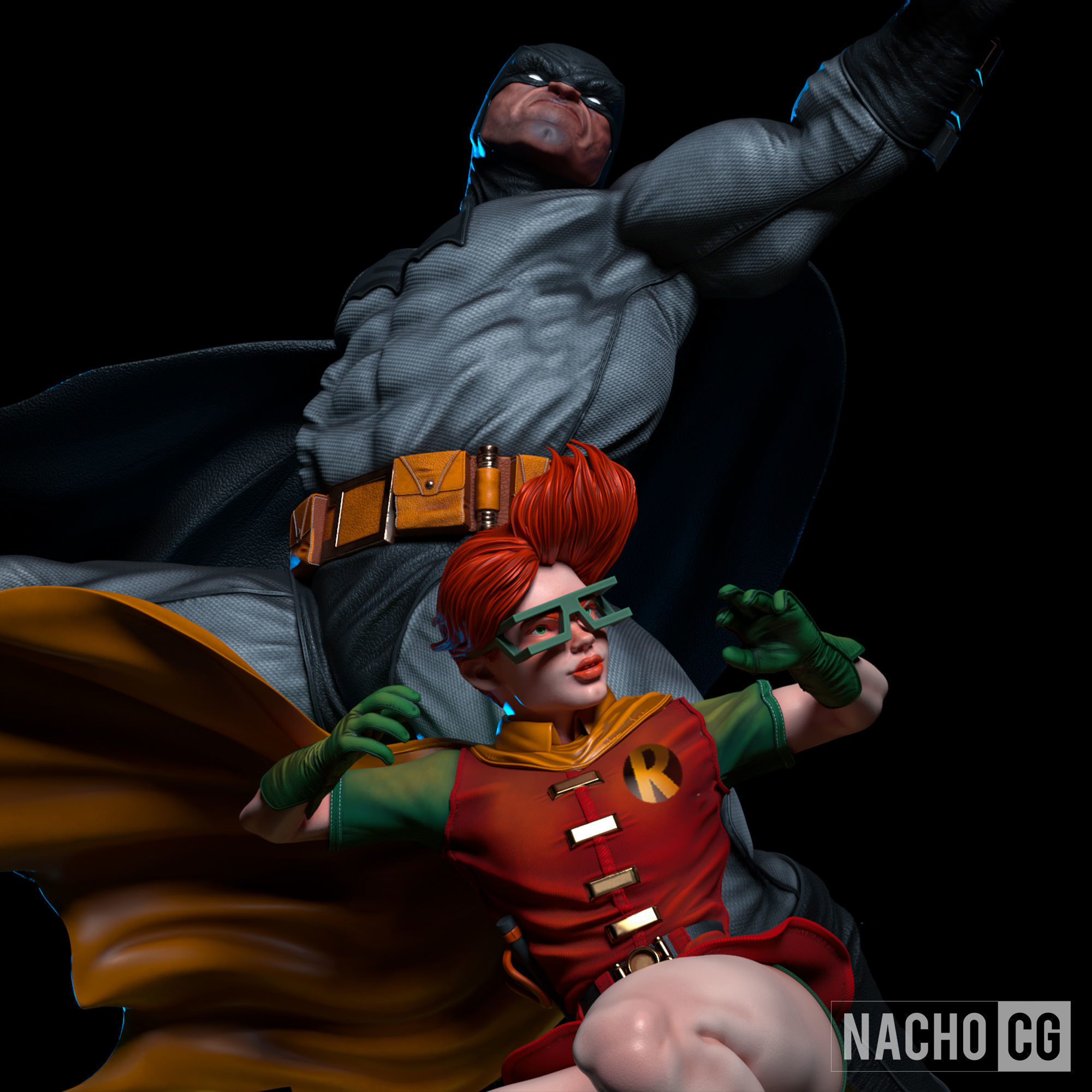 Fan art - Dark Knight Returns - FULL Diorama 3D print model_7
