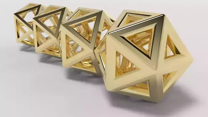 Geodesic Sphere Sacred Geometry Truncated Icosahedron 3D model