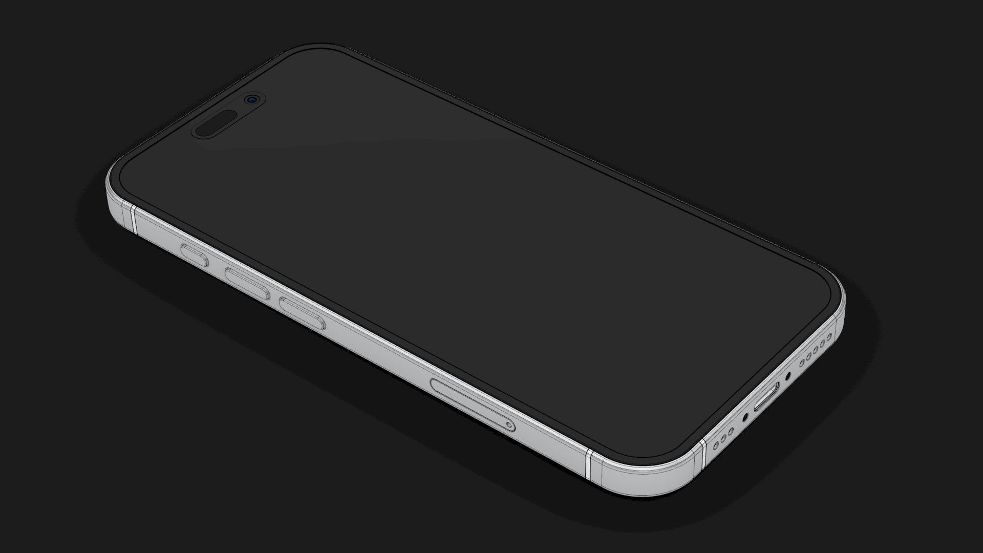 Apple iPhone 16 White 3D model_17