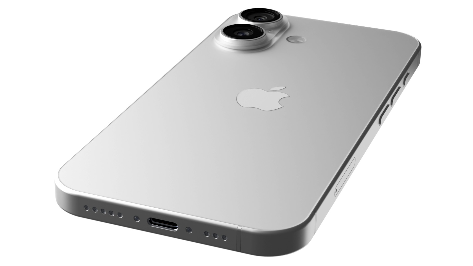 Apple iPhone 16 White 3D model_9