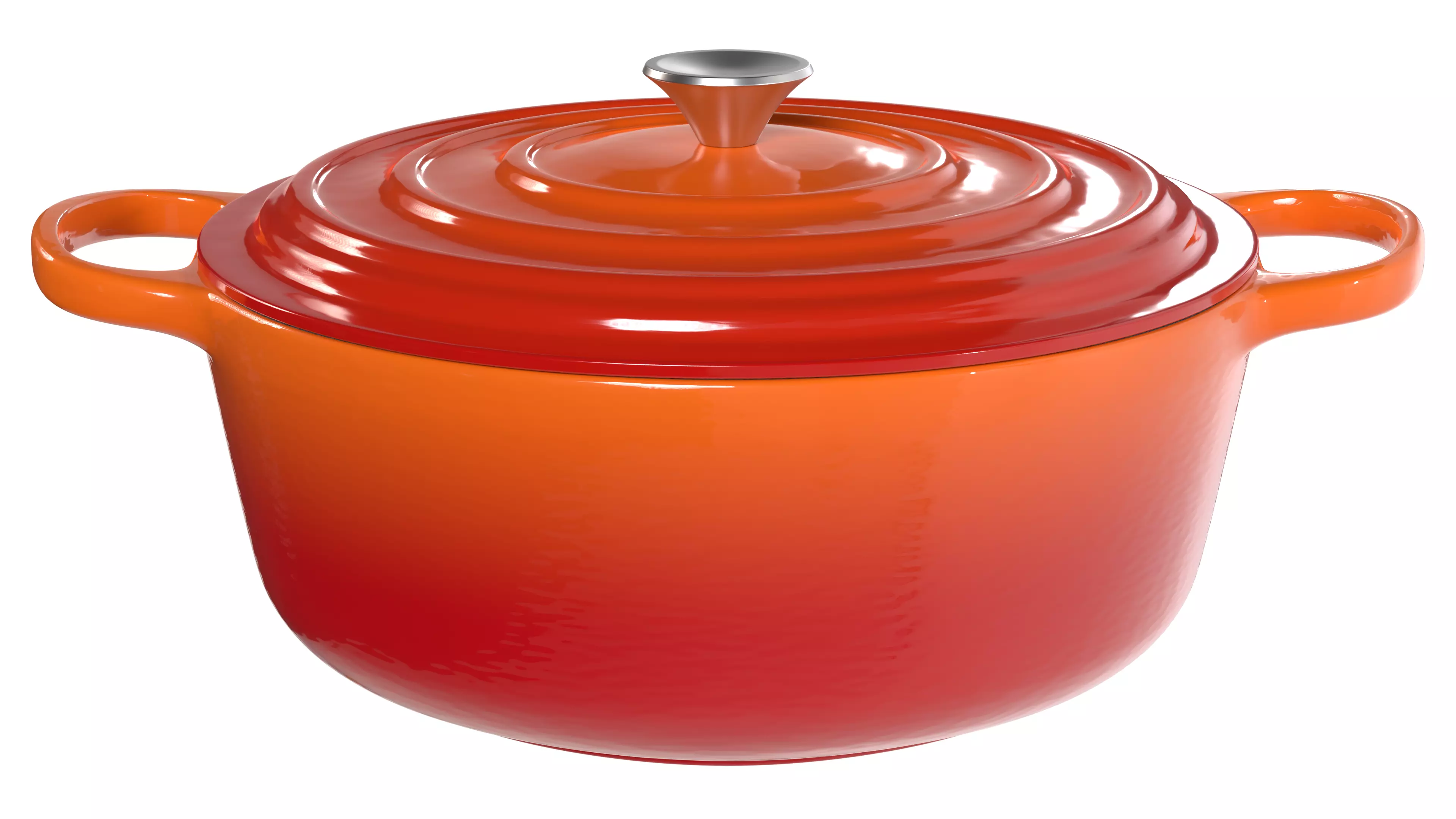 Cast Iron Round Casserole Dutch Oven Low-poly 3D model
