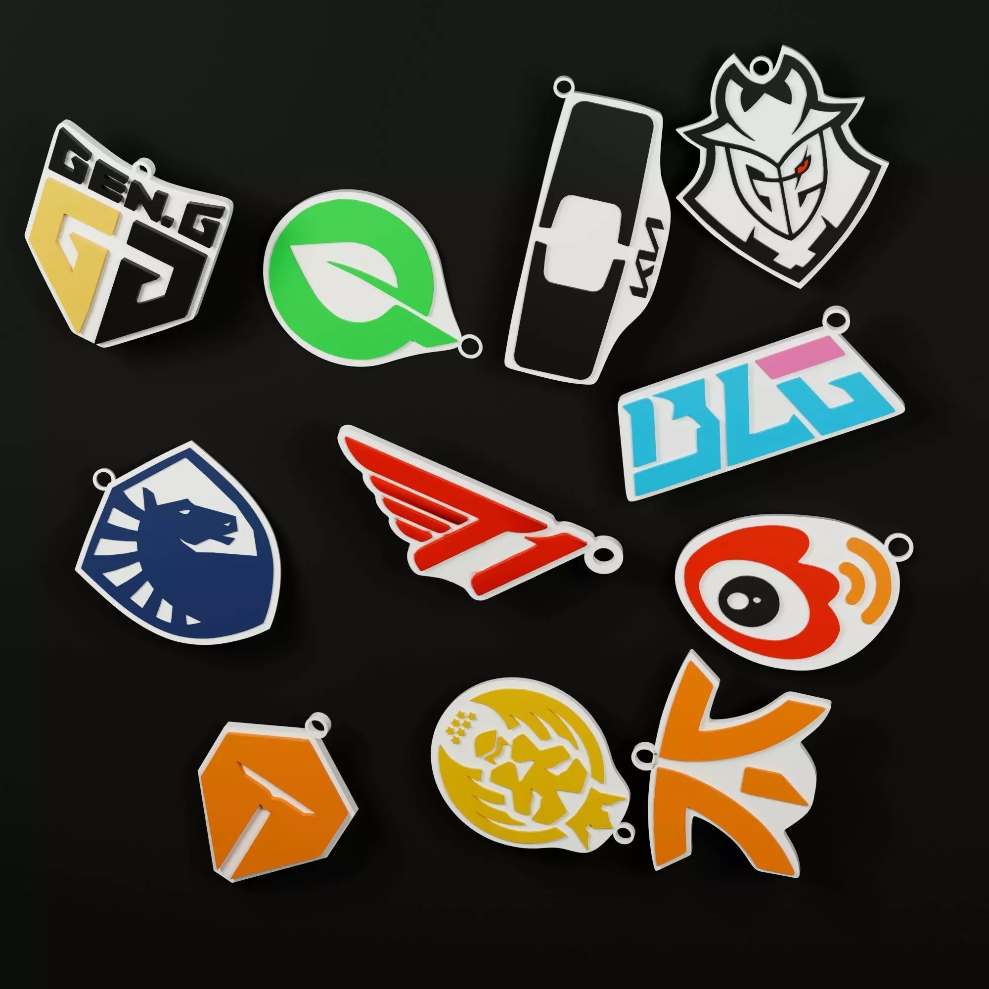 League of Legends Teams Keychains 3D print model