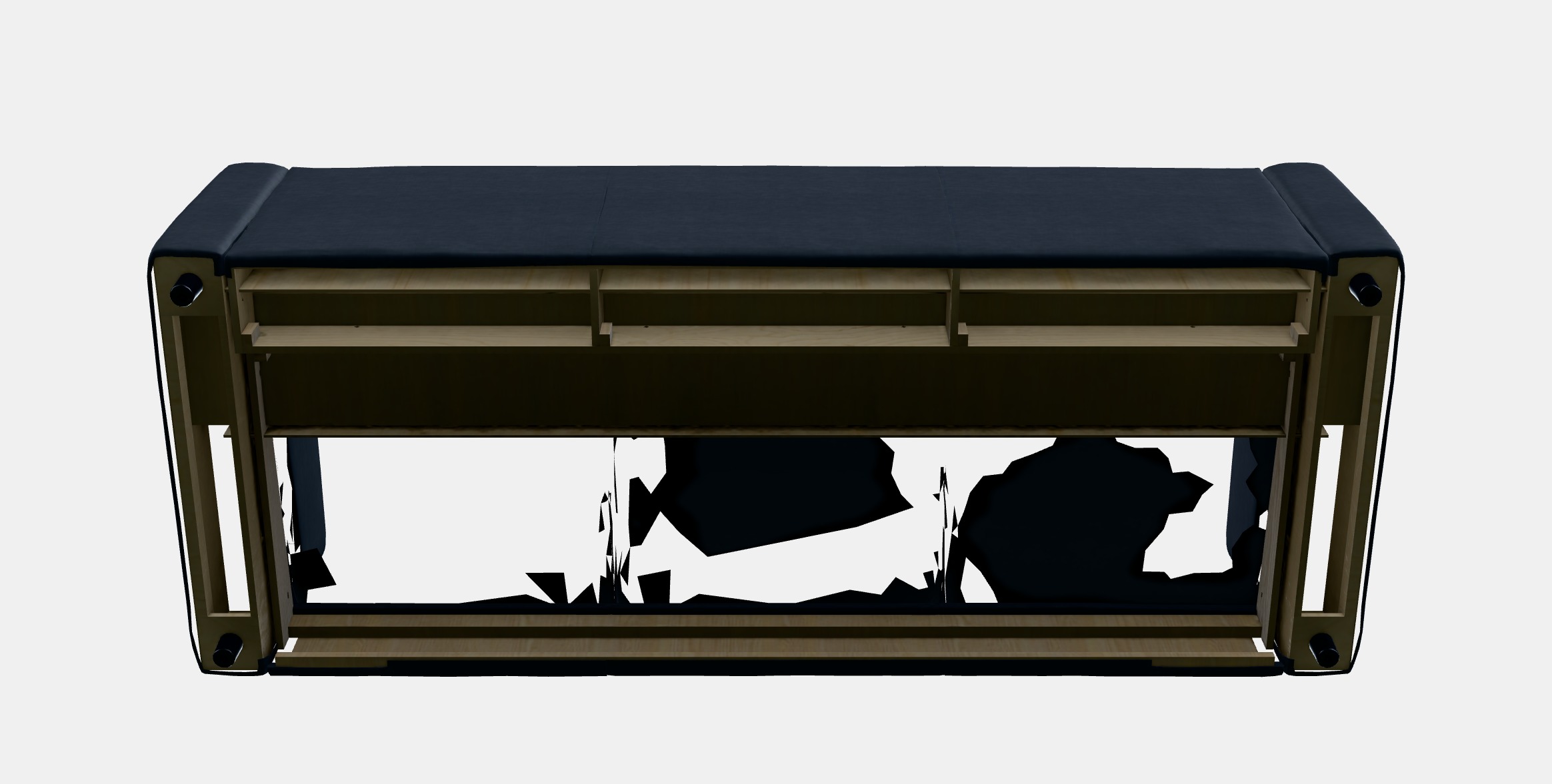 VIMLE 3-seat sofa 27 Low-poly 3D model_8