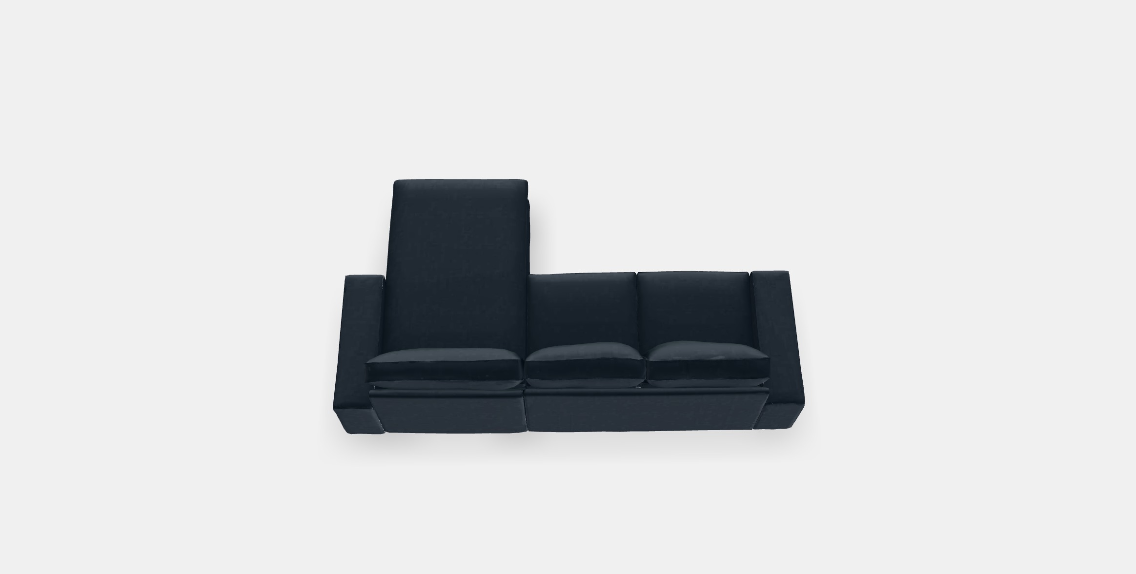 KIVIK 3-seat sofa with chaise longue 2 Low-poly 3D model_3