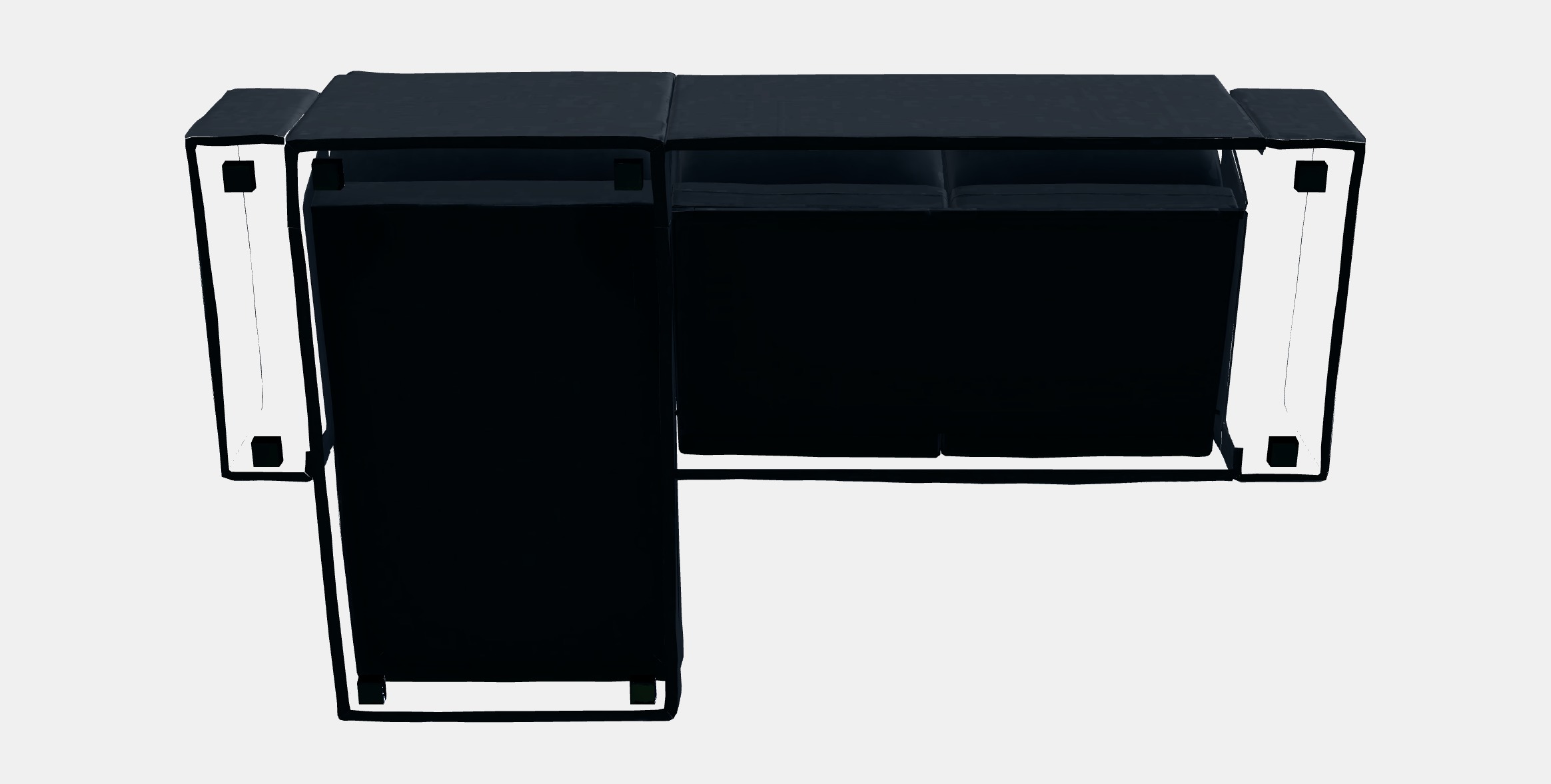 KIVIK 3-seat sofa with chaise longue 2 Low-poly 3D model_7