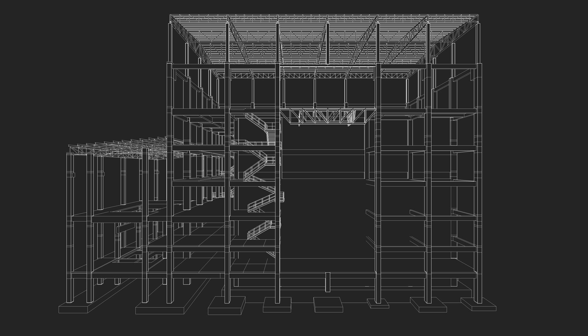 Factory structure by REVIT 24R06 3D model_7