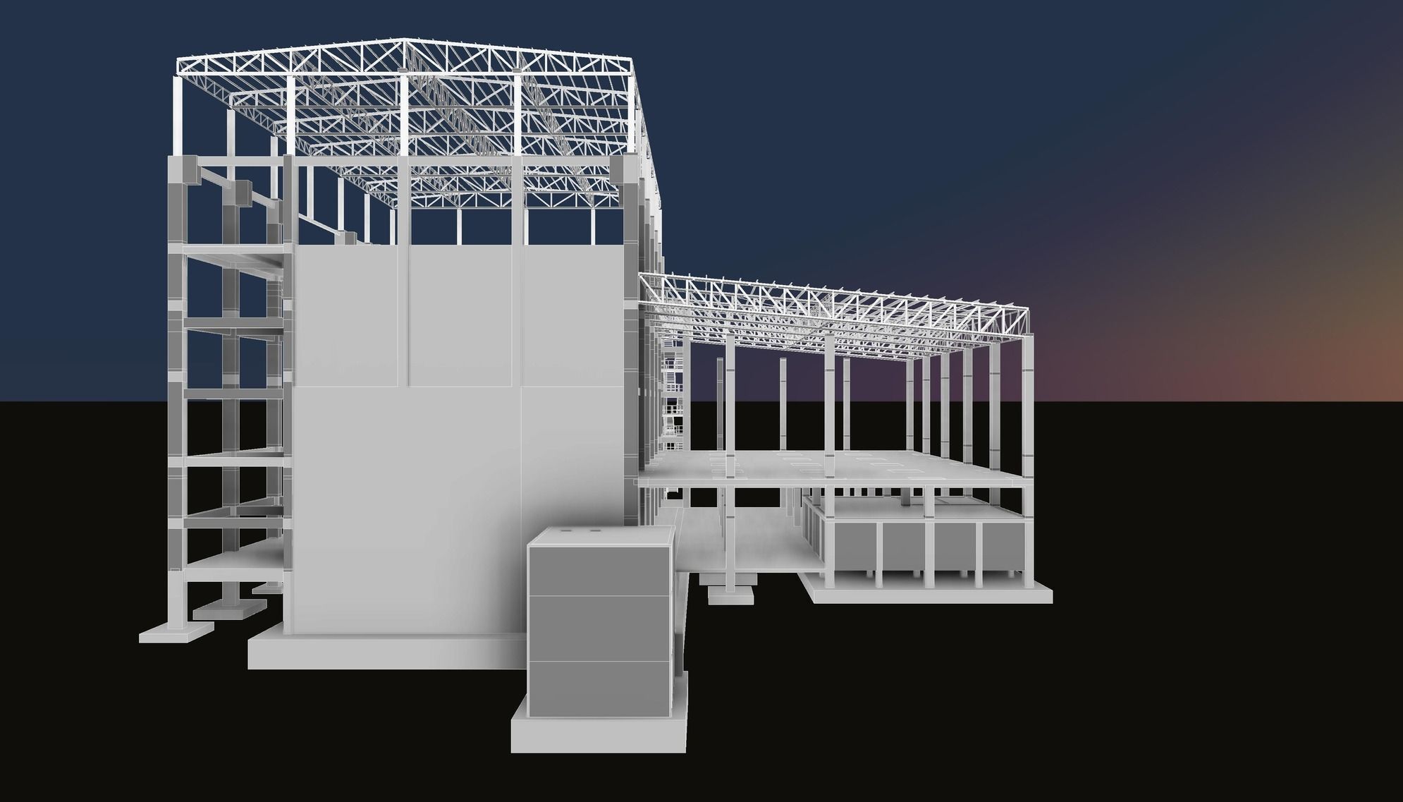 Factory structure by REVIT 24R06 3D model_3