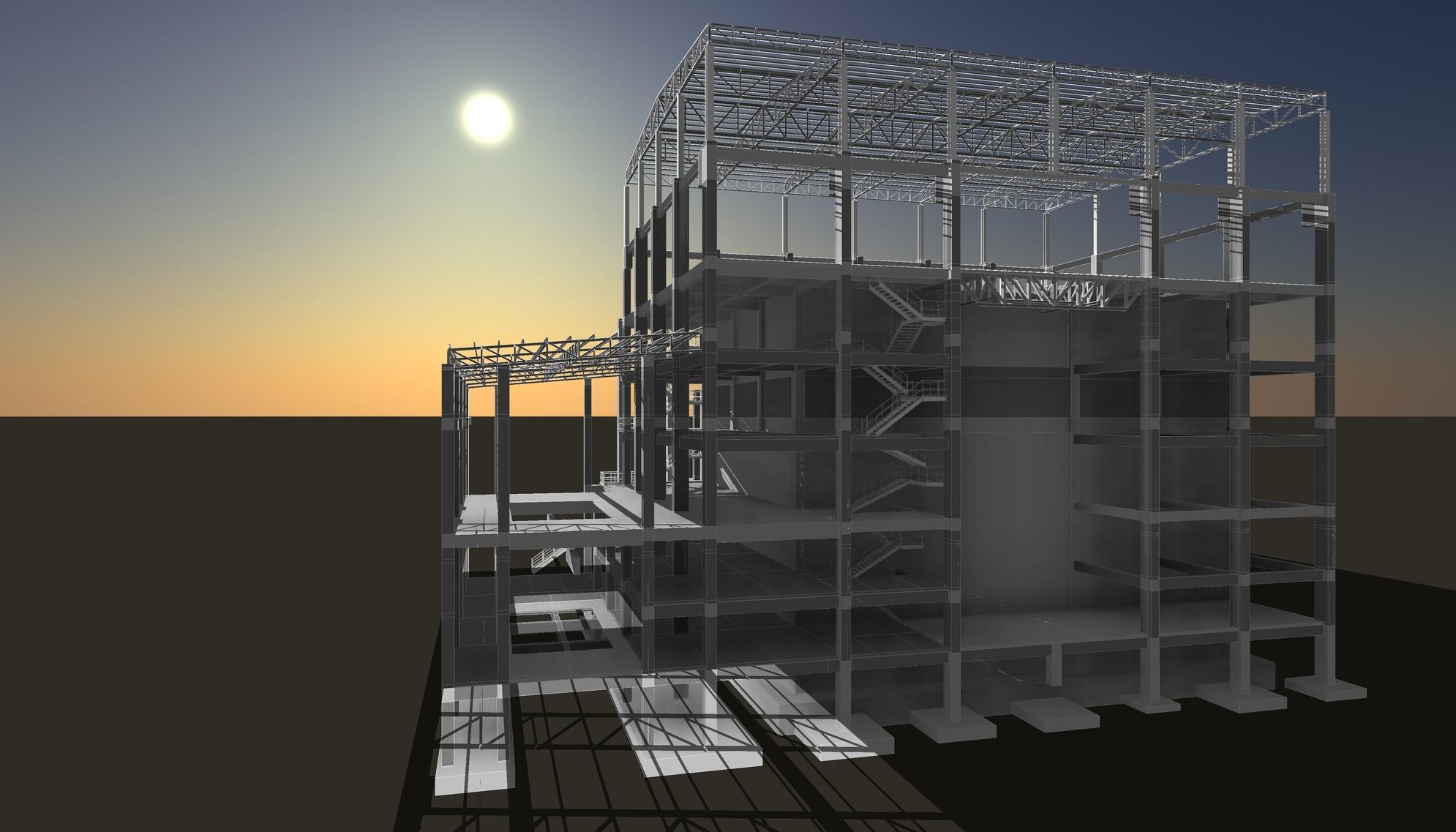 Factory structure by REVIT 24R06 3D model_2