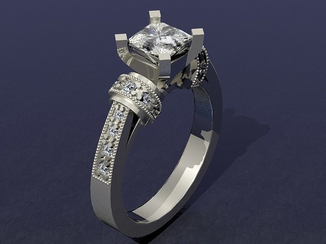 Eternal Glow Diamond Ring 3D Model STL 3DM 3D print model