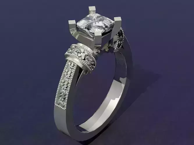 Eternal Glow Diamond Ring 3D Model STL 3DM