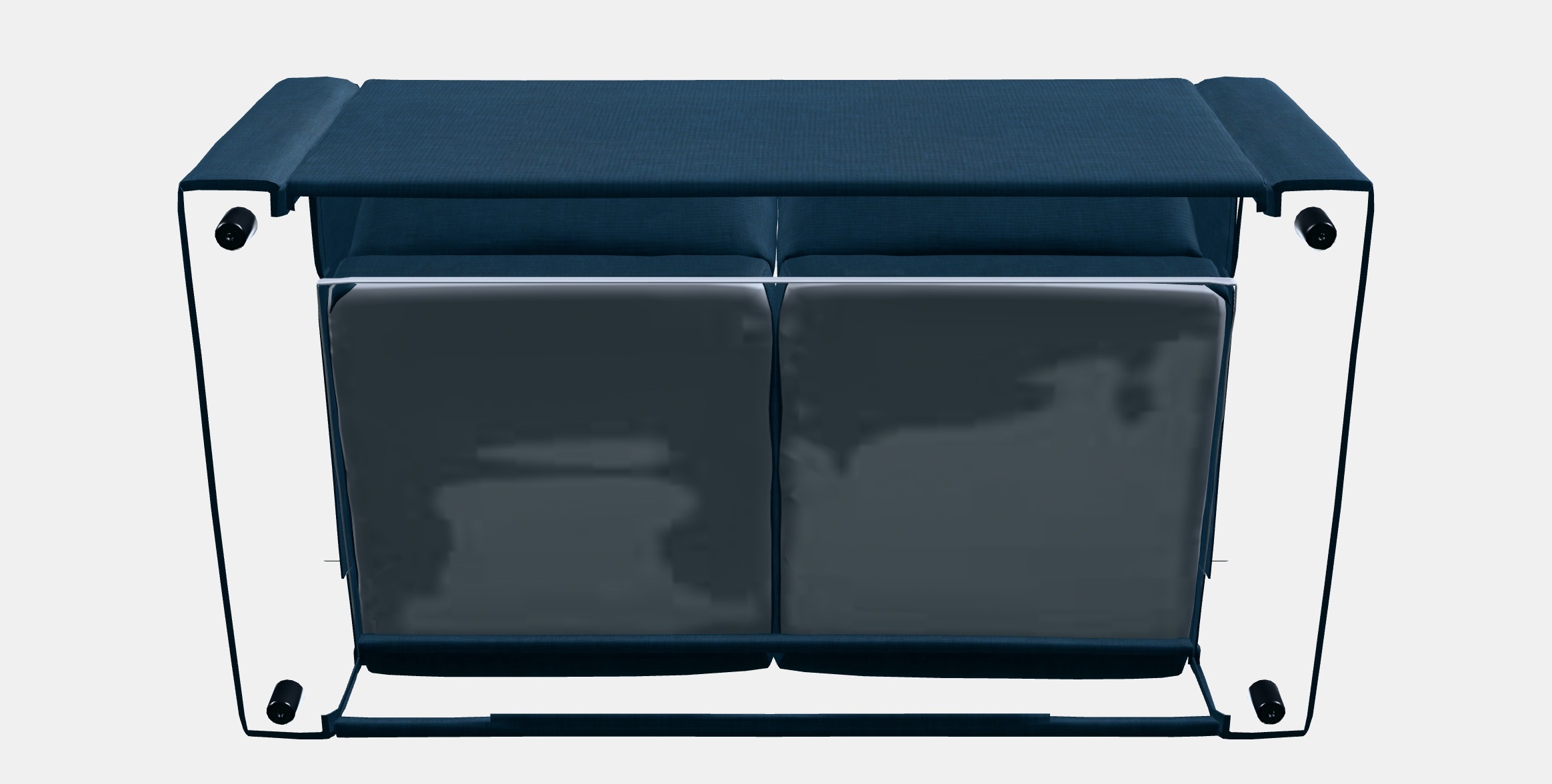 VIMLE 2-seat sofa 8 Low-poly 3D model_6