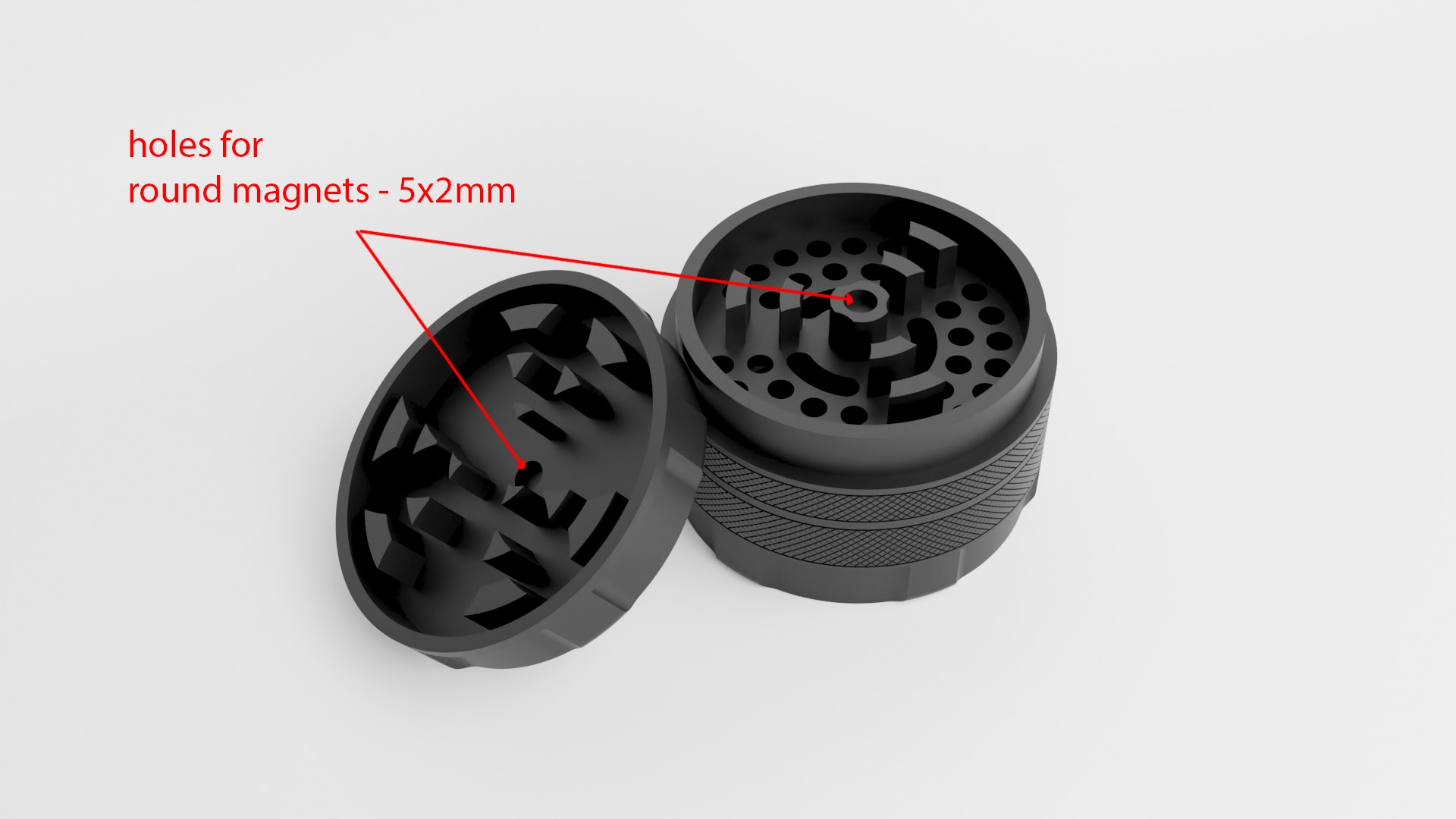 Herb Grinder - 3d printable grinder model 3D print model_9