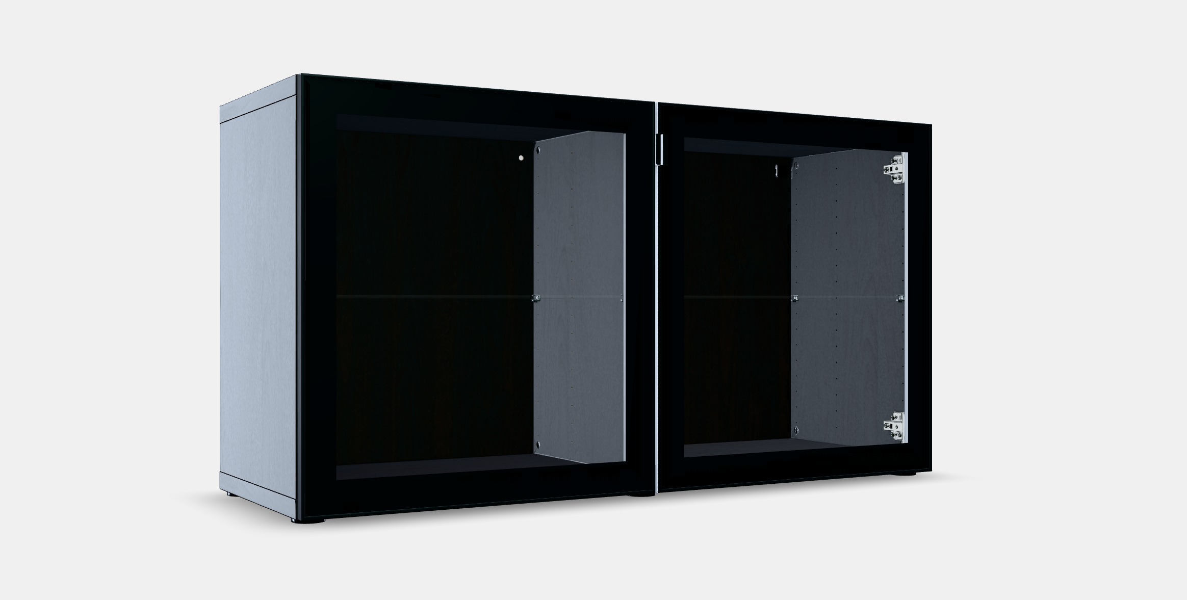 BESTA Shelf unit with glass doors 5 Low-poly 3D model_8