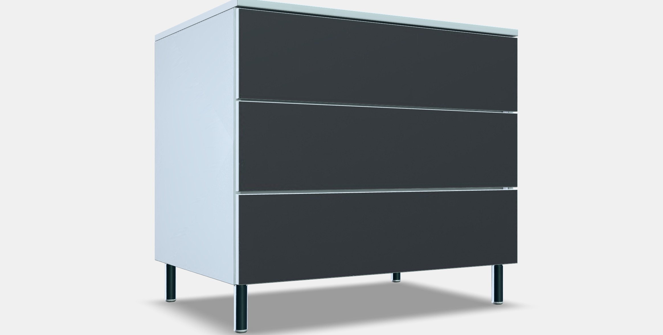 PLATSA Chest of 3 drawers 7 Low-poly 3D model_9