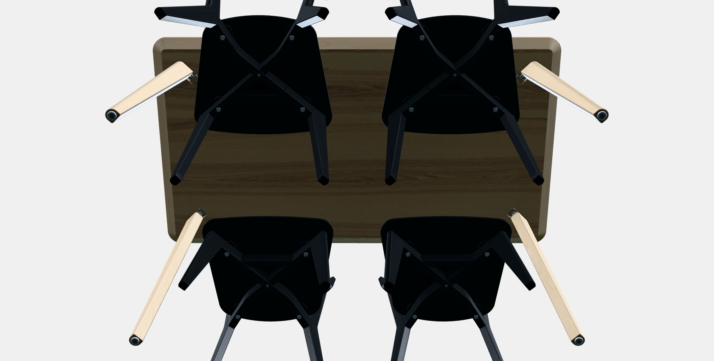 LISABO - LISABO Table and 4 chairs 1 Low-poly 3D model_6
