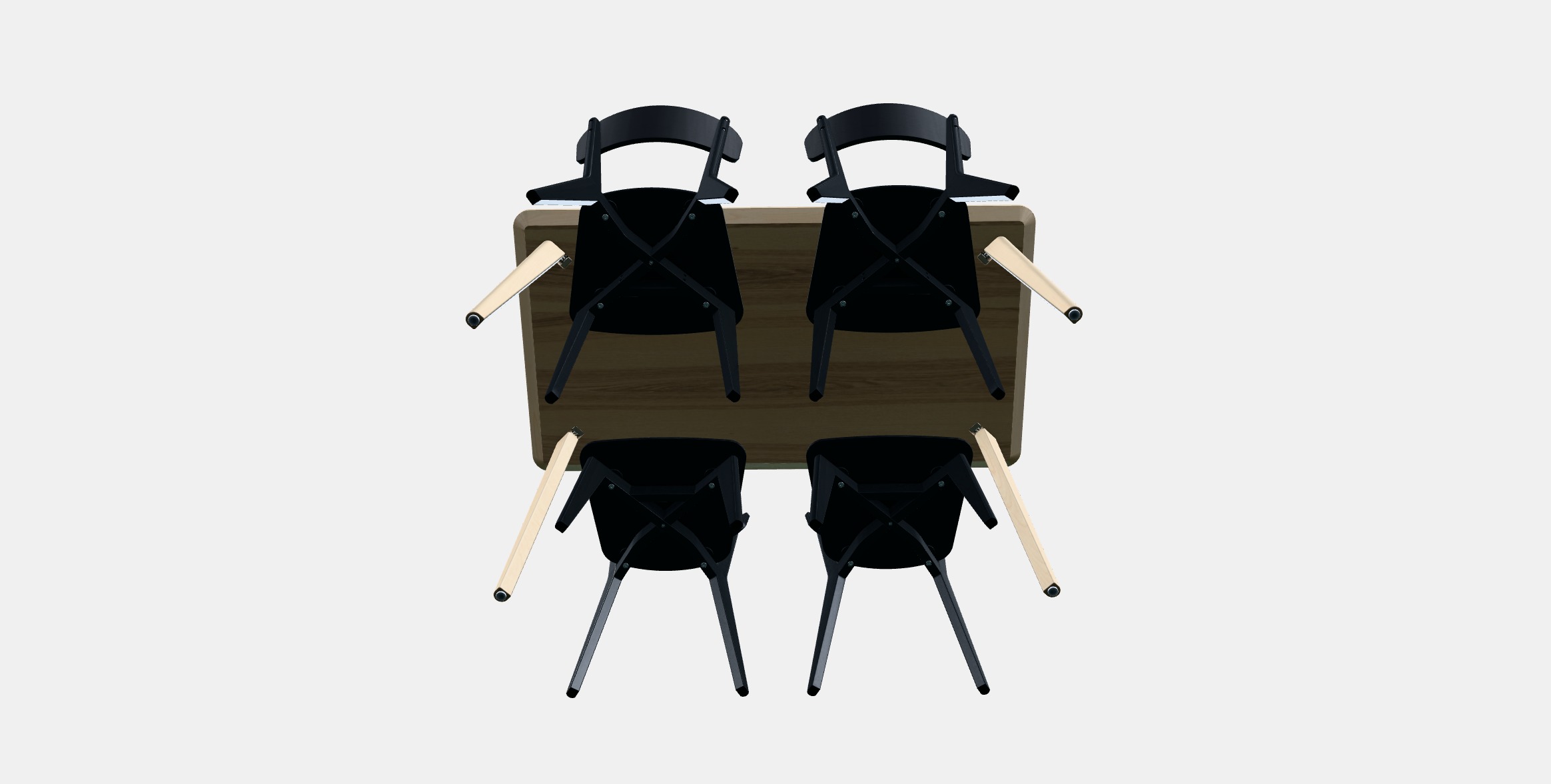 LISABO - LISABO Table and 4 chairs 1 Low-poly 3D model_5