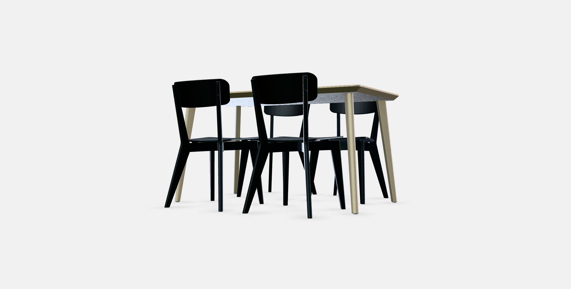 LISABO - LISABO Table and 4 chairs 1 Low-poly 3D model_12