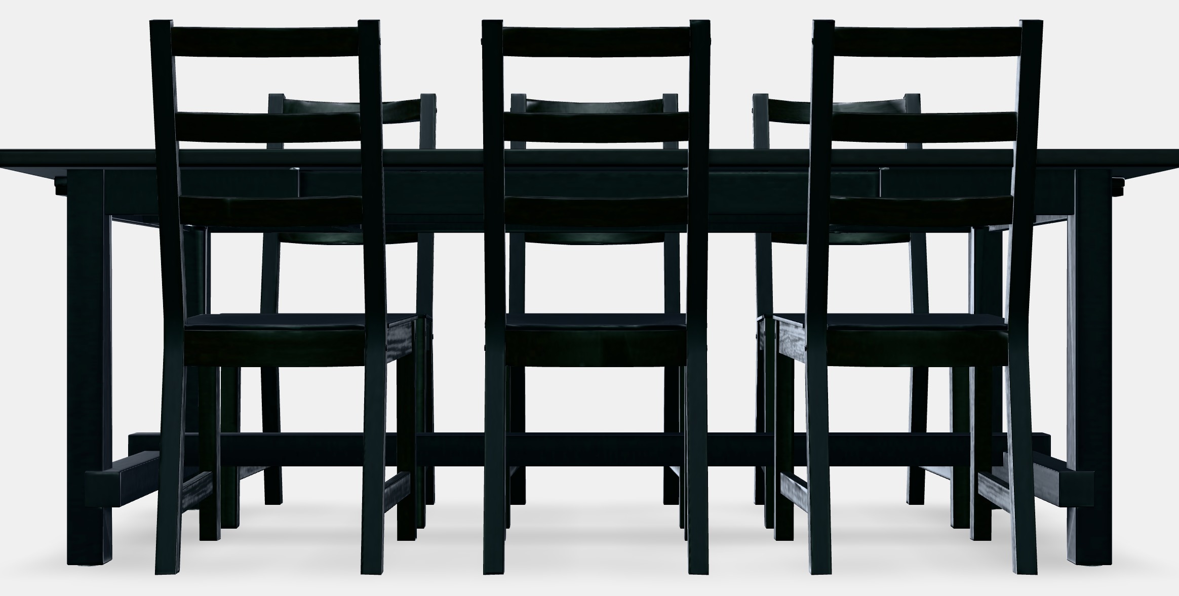 NORDVIKEN - NORDVIKEN Table and 6 chairs 1 Low-poly 3D model_11