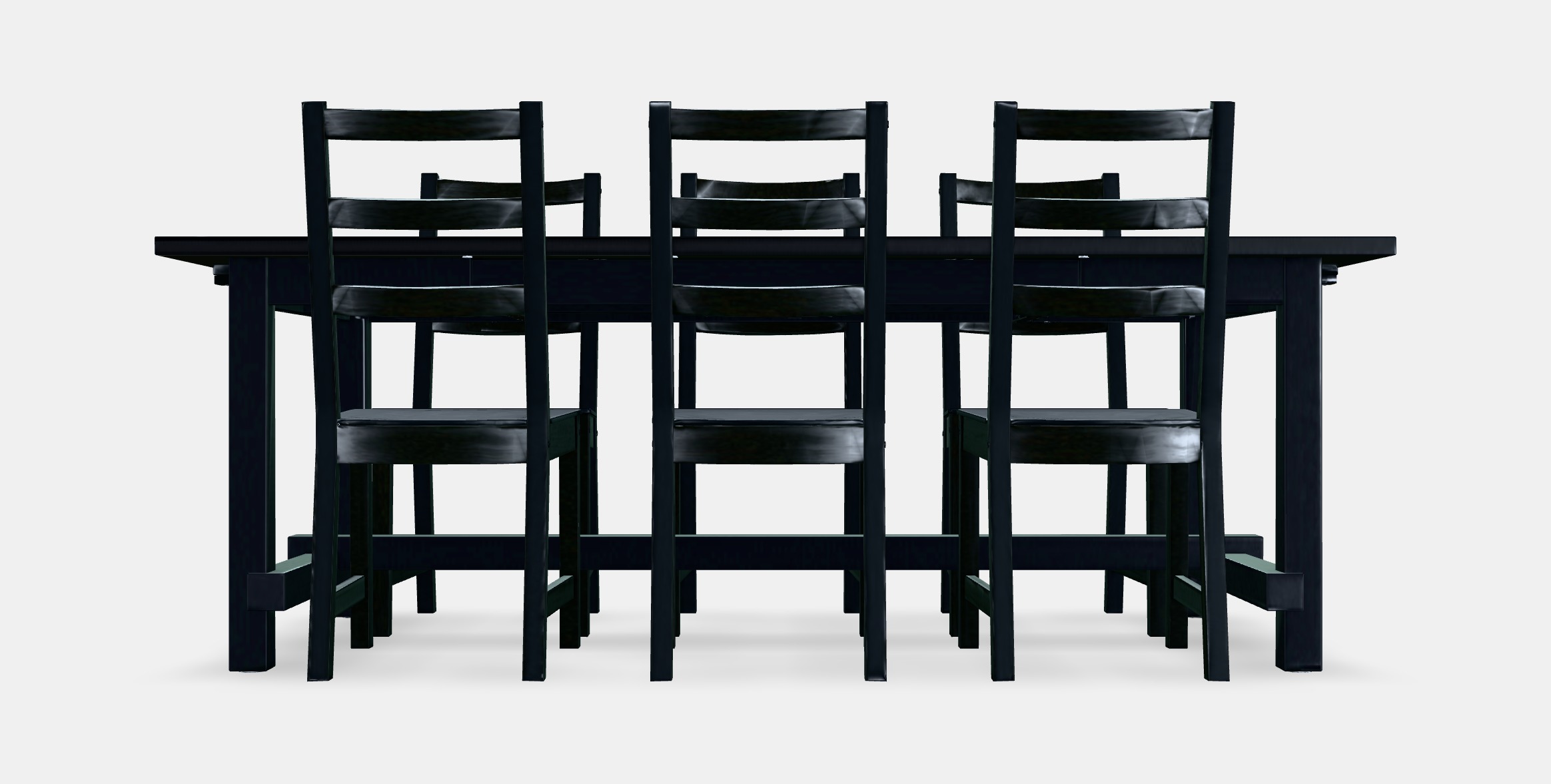 NORDVIKEN - NORDVIKEN Table and 6 chairs 1 Low-poly 3D model_15