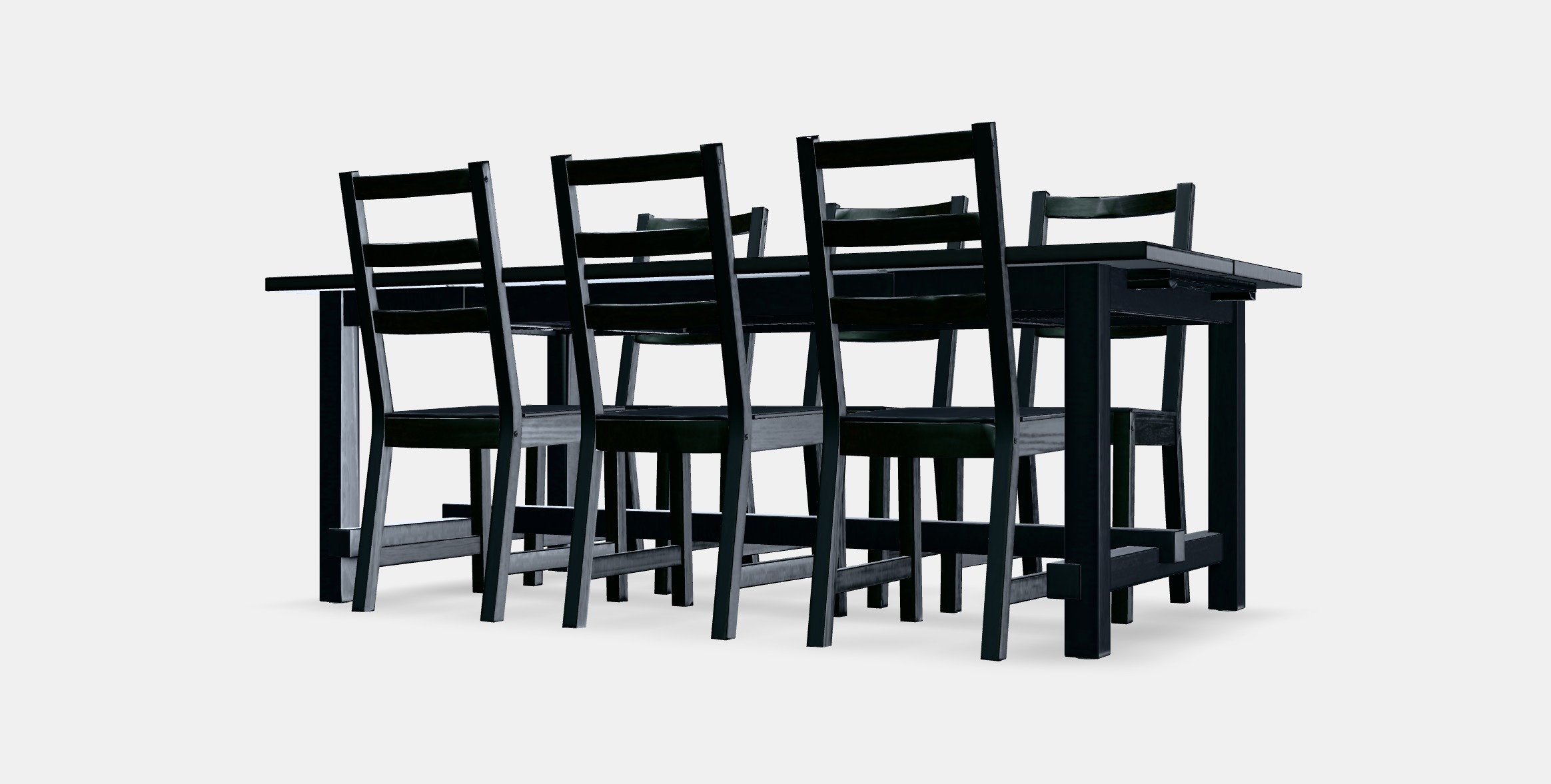 NORDVIKEN - NORDVIKEN Table and 6 chairs 1 Low-poly 3D model_13
