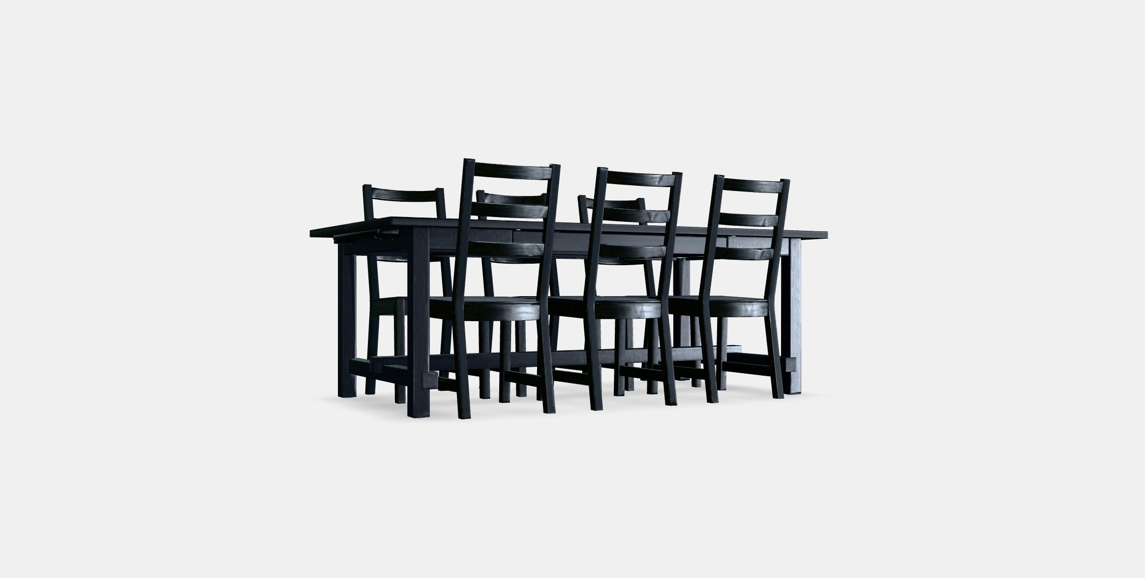 NORDVIKEN - NORDVIKEN Table and 6 chairs 1 Low-poly 3D model_16