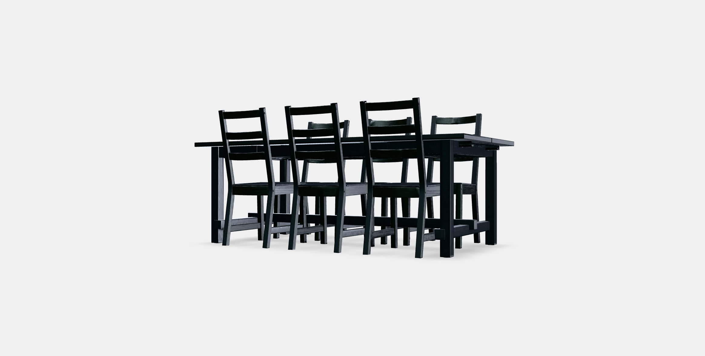 NORDVIKEN - NORDVIKEN Table and 6 chairs 1 Low-poly 3D model_12